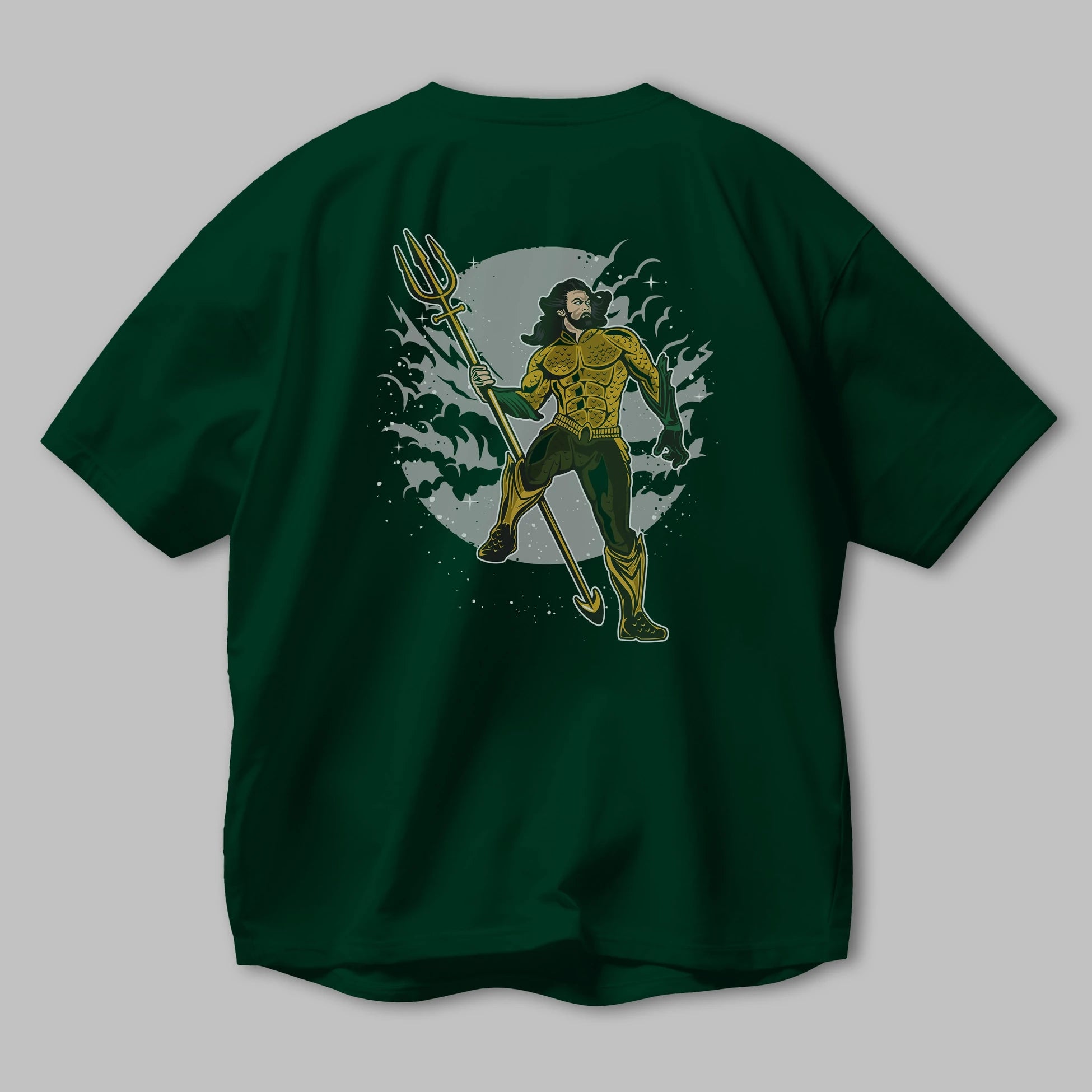 AQUAMAN Arka Baskılı Oversize t-shirt Erkek Kadın Unisex %100 Pamuk