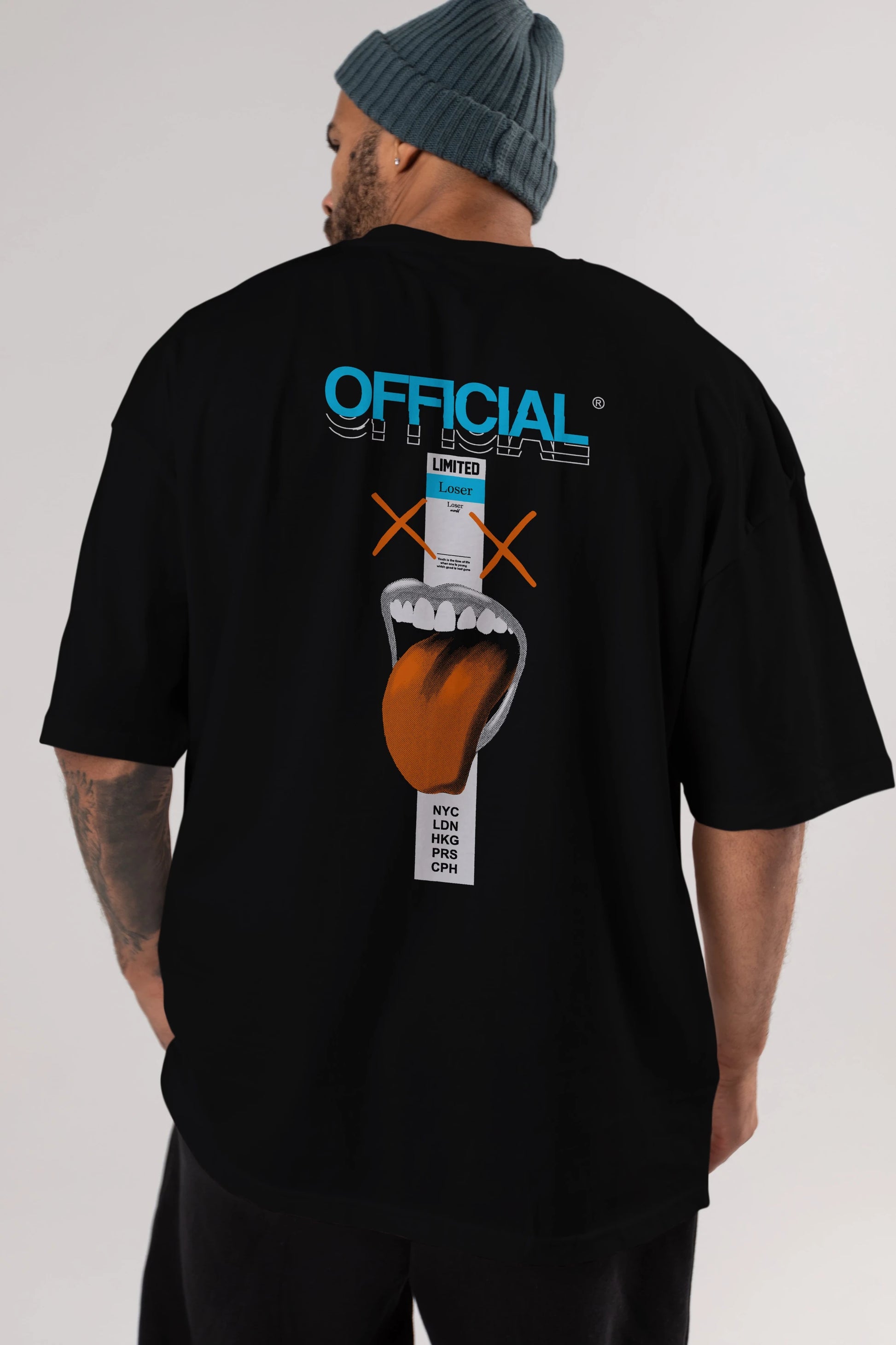 Official Loser Arka Baskılı Oversize t-shirt Erkek Kadın Unisex