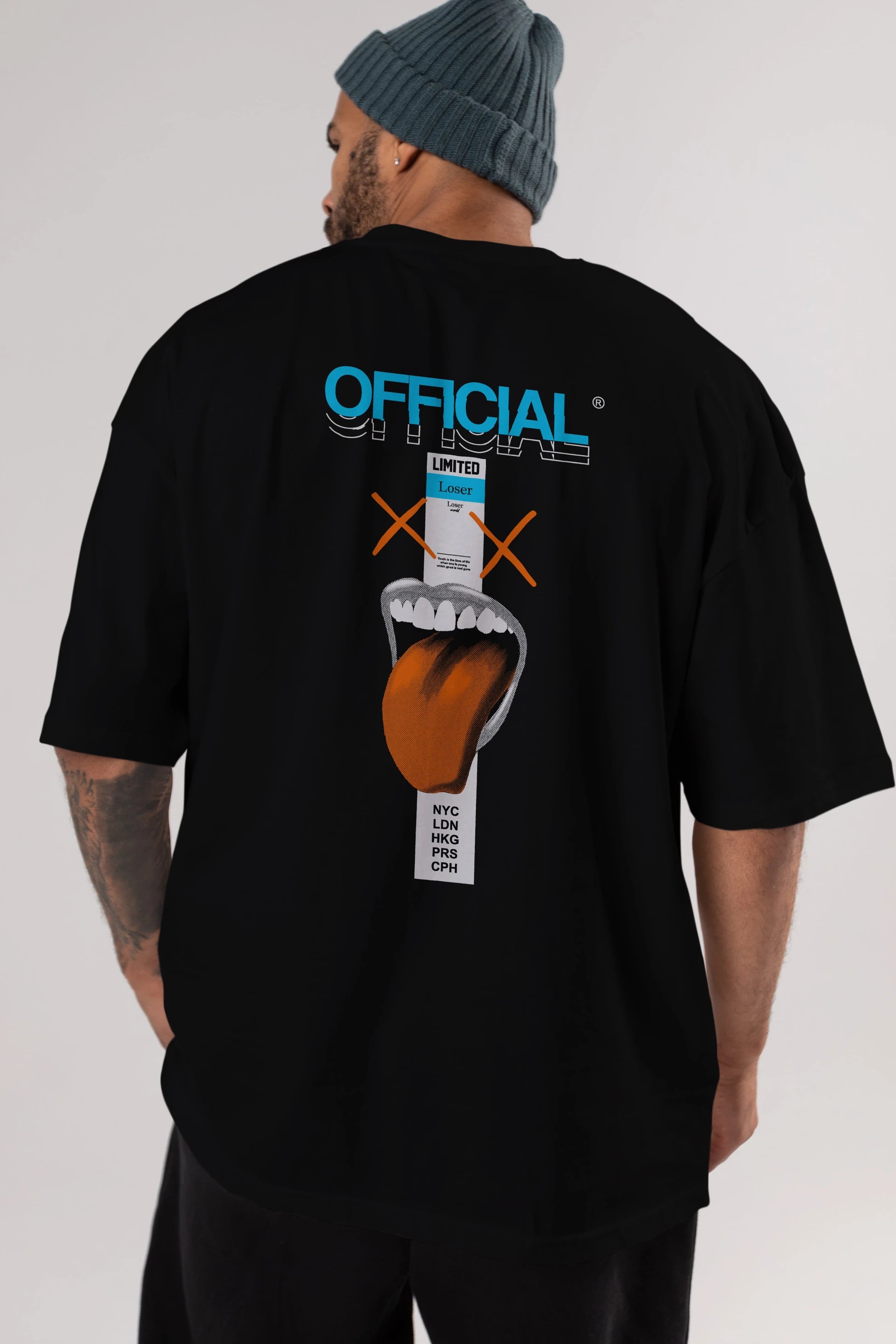 Official Loser Arka Baskılı Oversize t-shirt Erkek Kadın Unisex