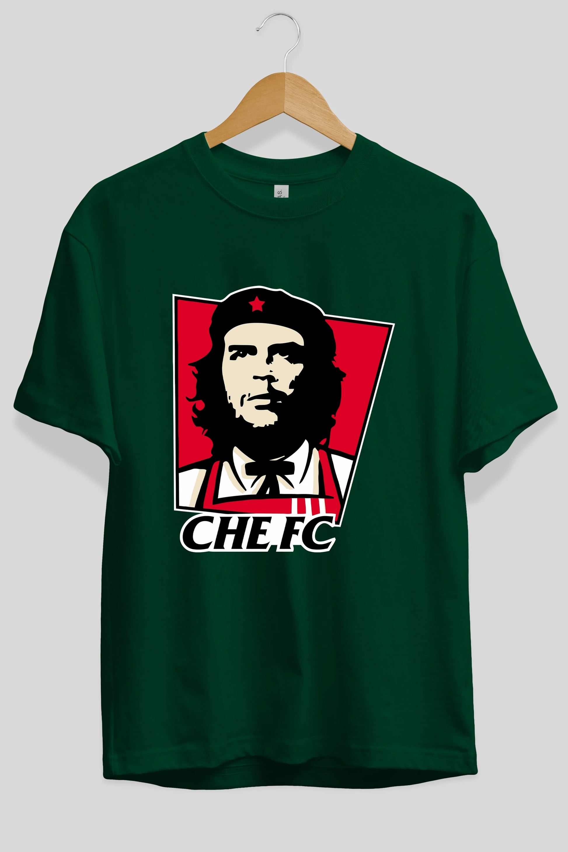 Che FC Ön Baskılı Oversize t-shirt Erkek Kadın Unisex %100 Pamuk Bisiklet Yaka tişort