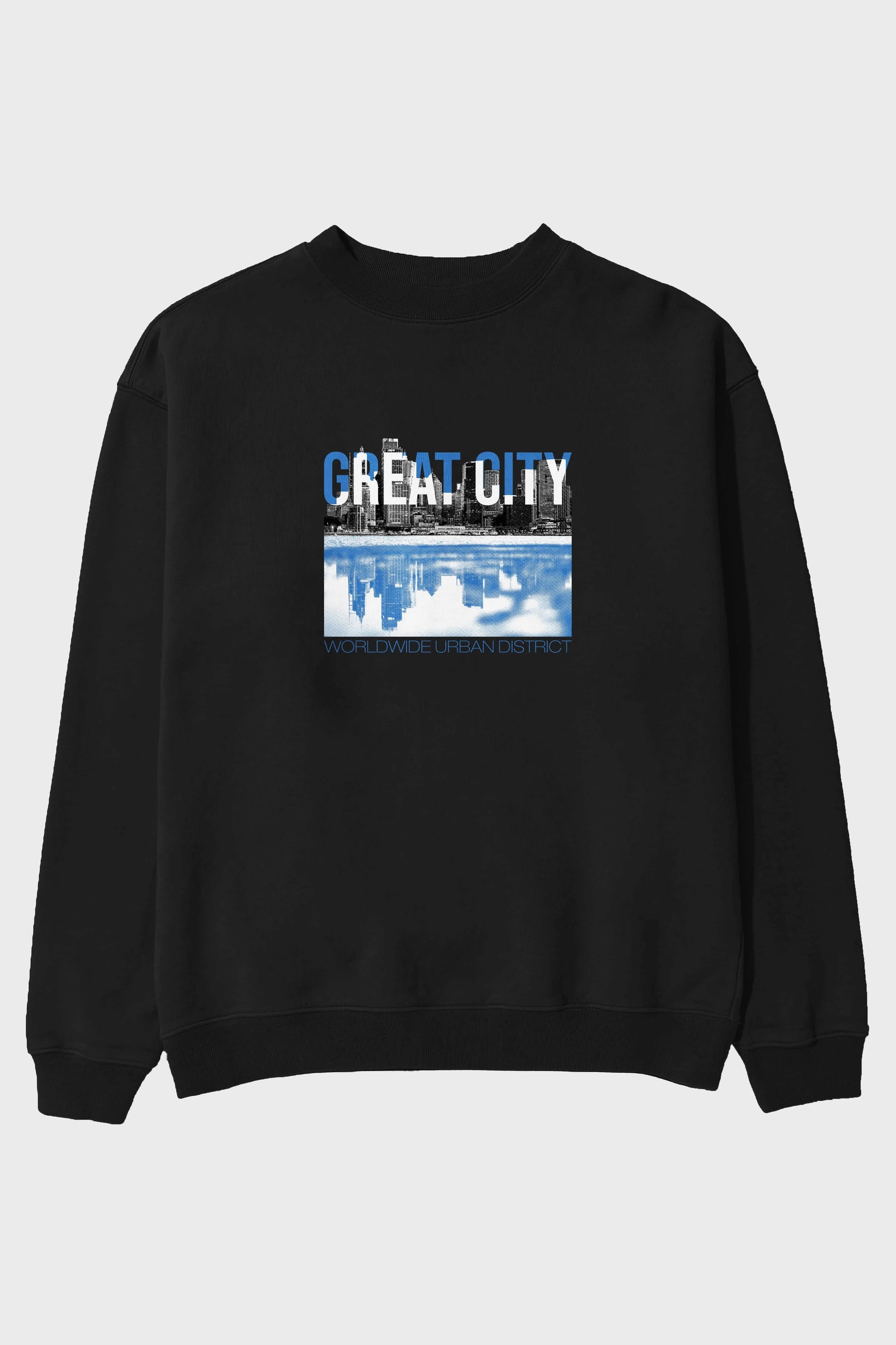Great City Ön Baskılı Oversize Sweatshirt Erkek Kadın Unisex