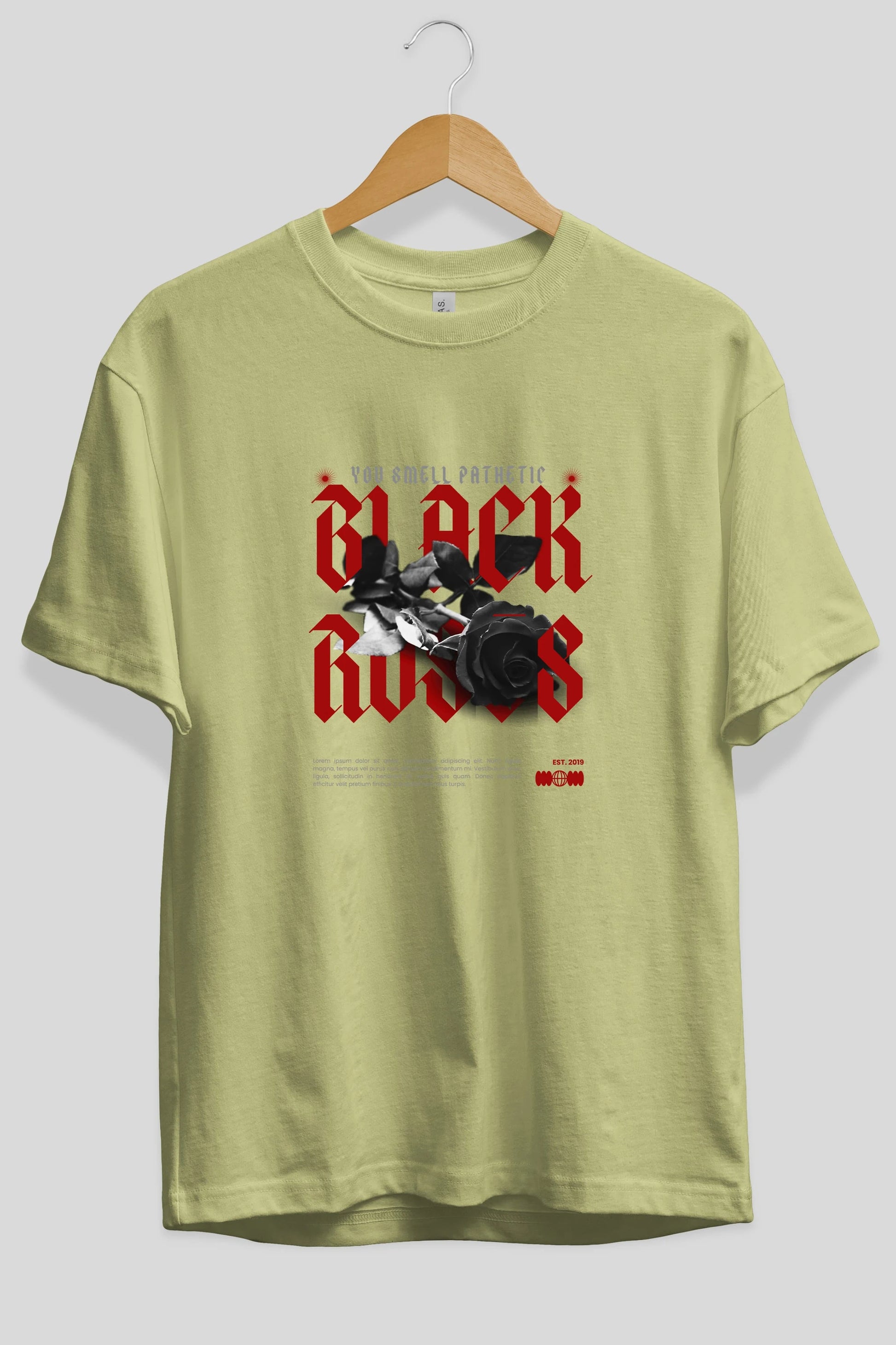 Black Roses Ön Baskılı Oversize t-shirt Erkek Kadın Unisex