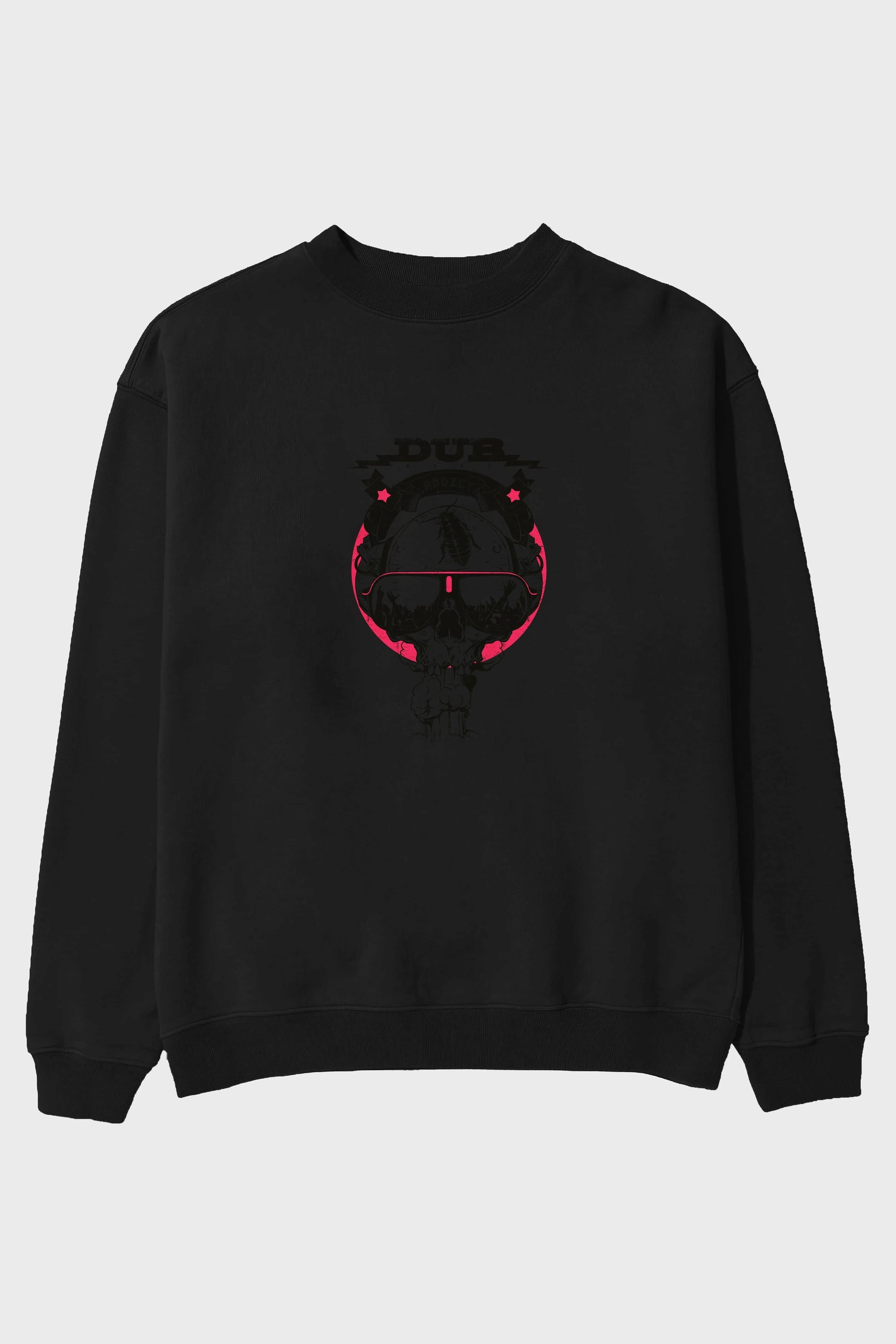 Dub Addict Ön Baskılı Oversize Sweatshirt Erkek Kadın Unisex