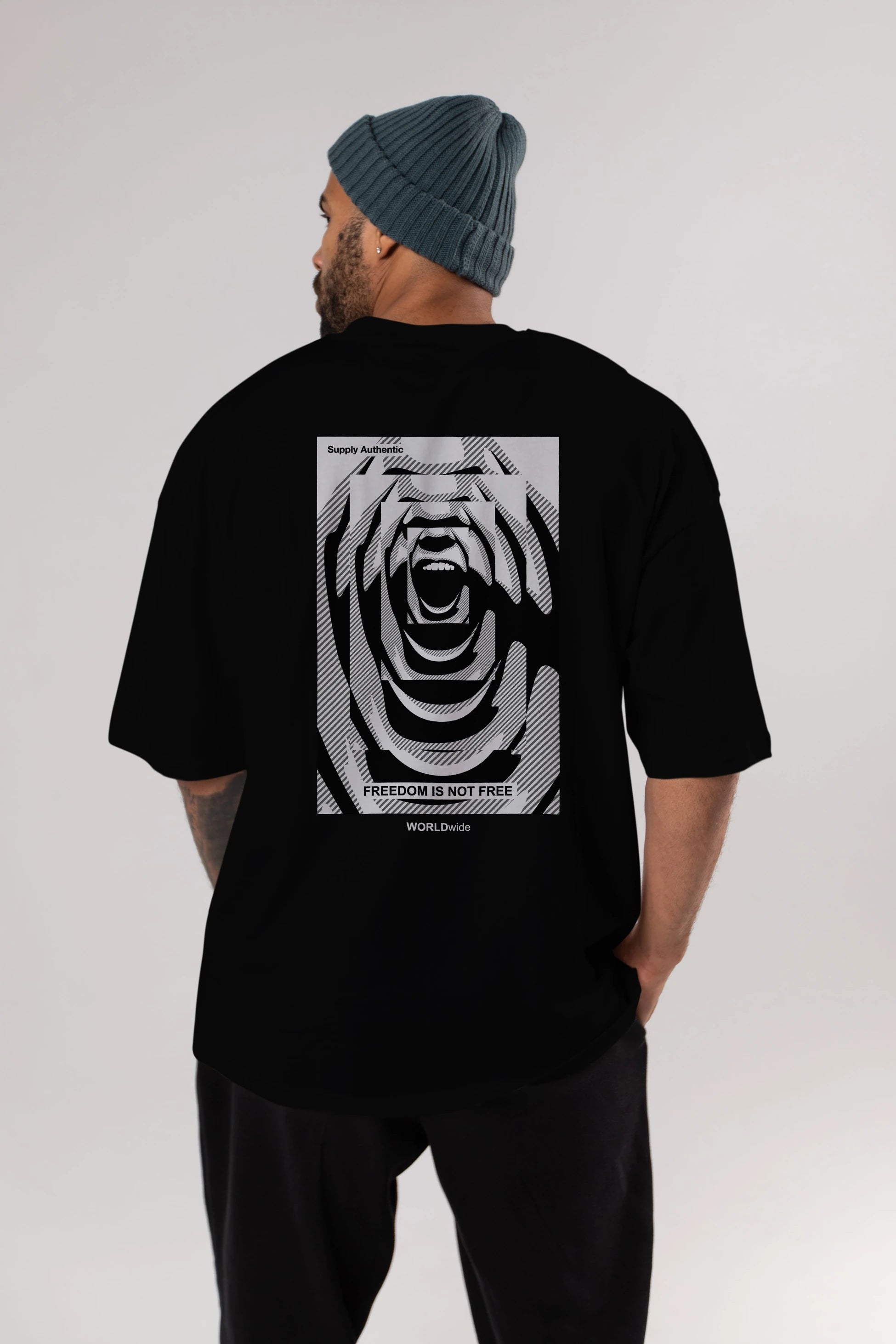 Freedom is Not Free 2 Arka Baskılı Oversize t-shirt Erkek Kadın Unisex