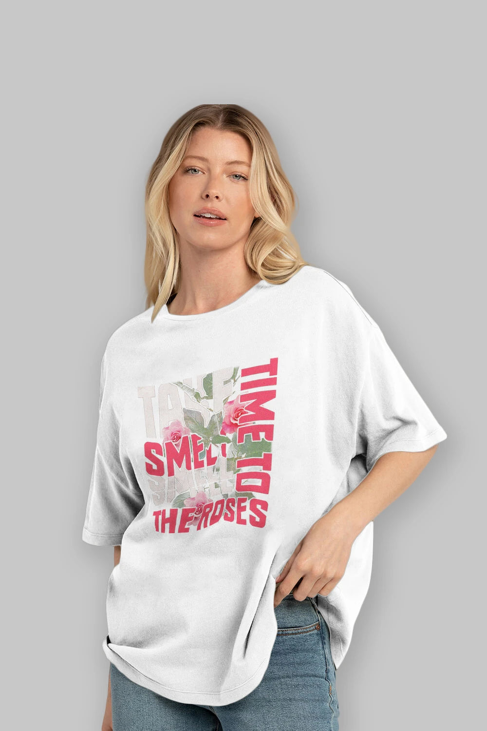 Take time to smell the roses Ön Baskılı Oversize t-shirt Erkek Kadın Unisex