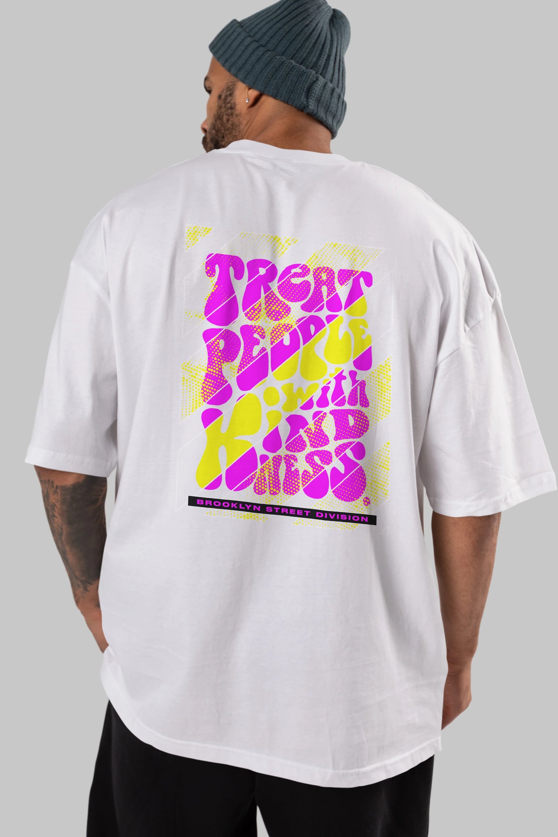 Treat People Arka Baskılı Oversize t-shirt Erkek Kadın Unisex