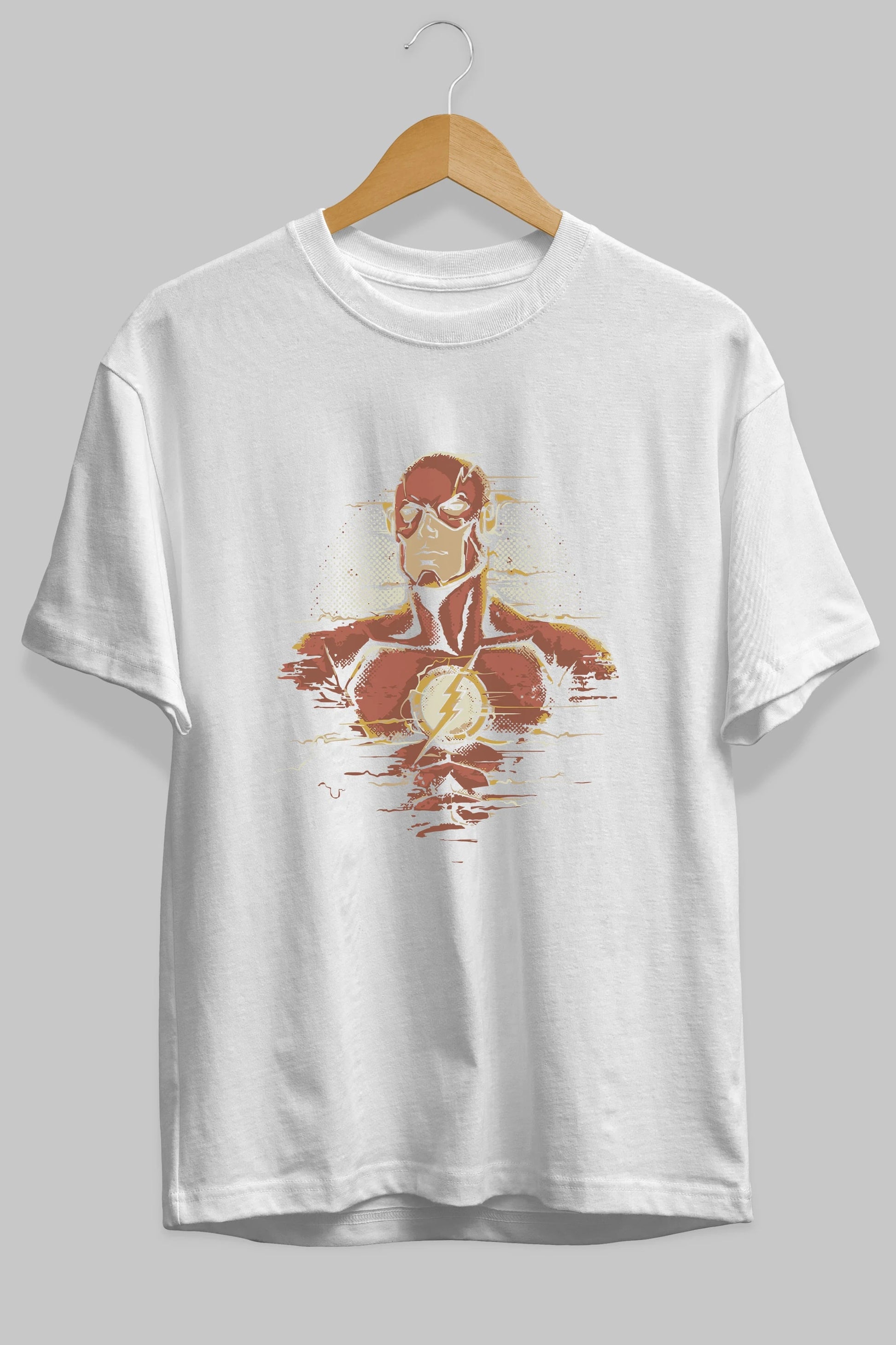 Flash Avengers Ön Baskılı Oversize t-shirt Erkek Kadın Unisex %100 Pamuk Bisiklet Yaka tişort