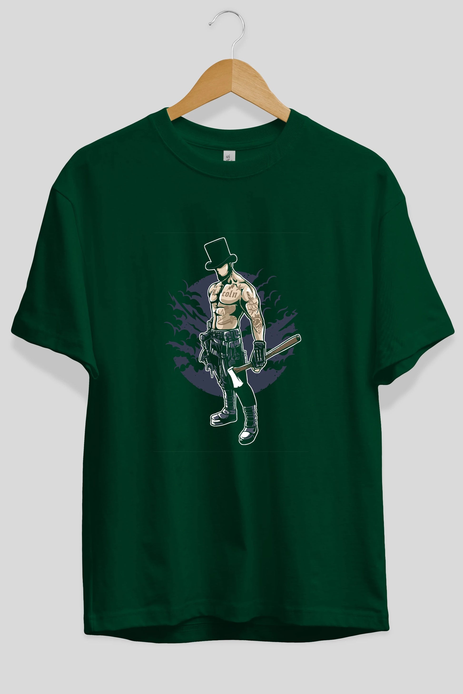 Lincoln Ön Baskılı Oversize t-shirt Erkek Kadın Unisex %100 Pamuk tişort