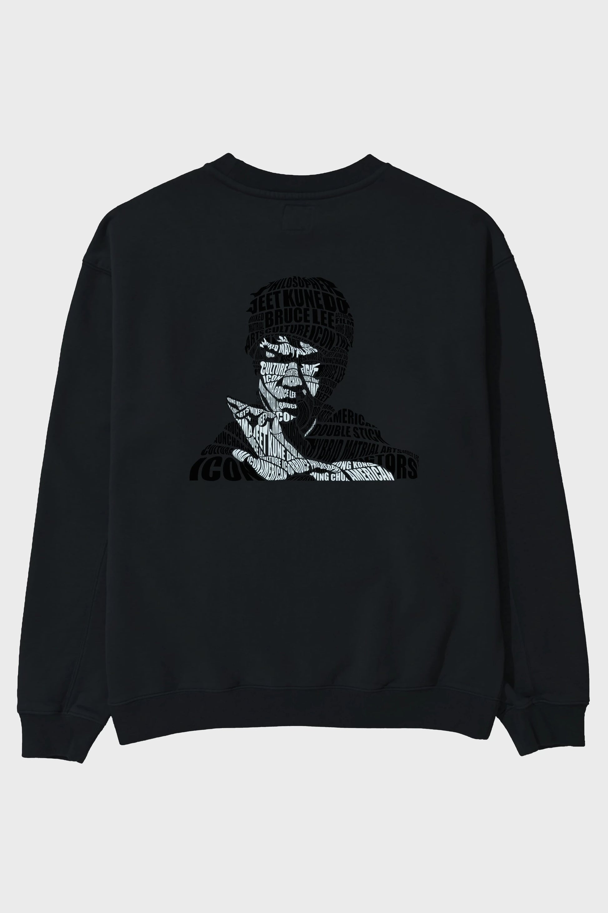 Bruce Lee Calligram Arka Baskılı Oversize Sweatshirt Erkek Kadın Unisex