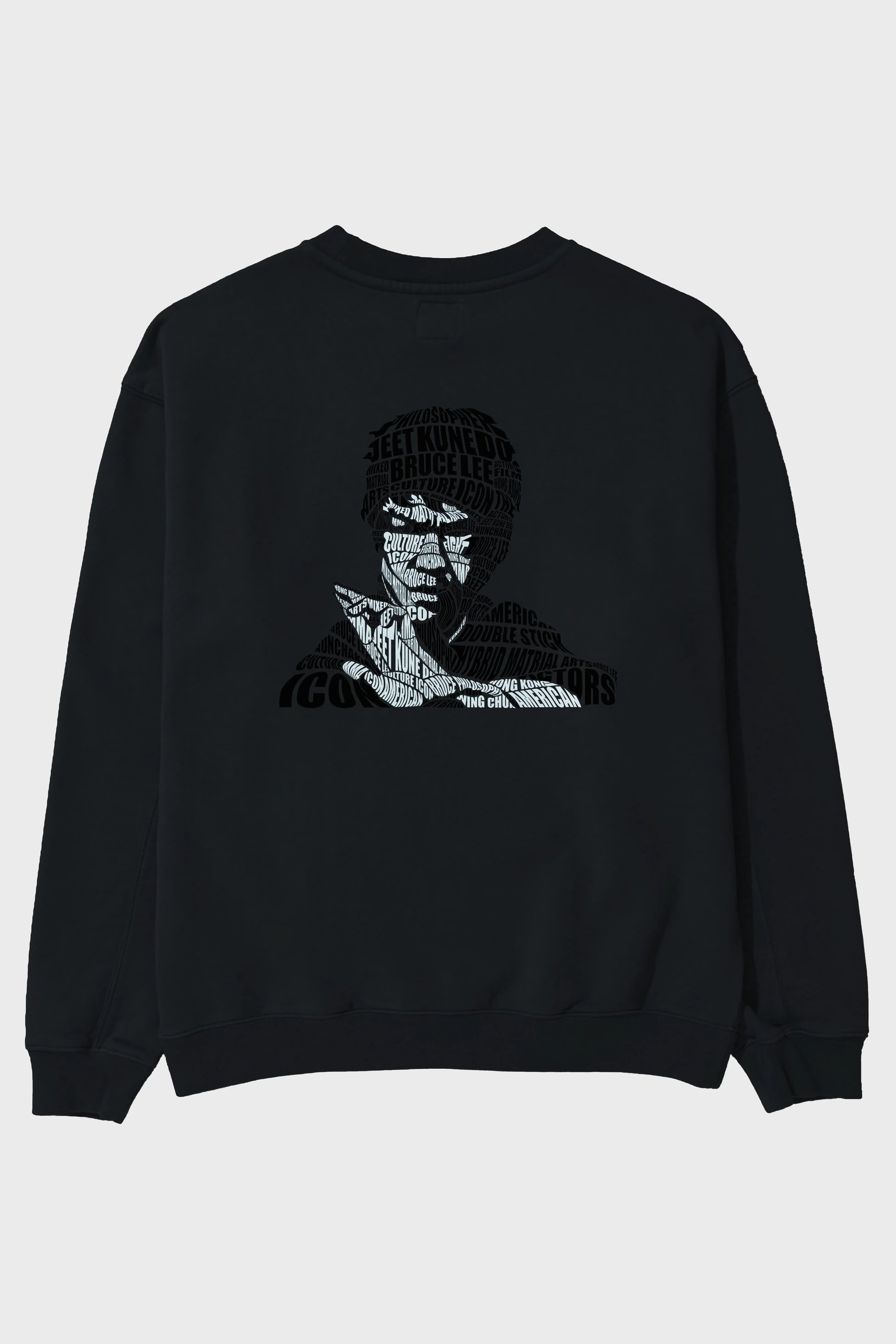 Bruce Lee Calligram Arka Baskılı Oversize Sweatshirt Erkek Kadın Unisex
