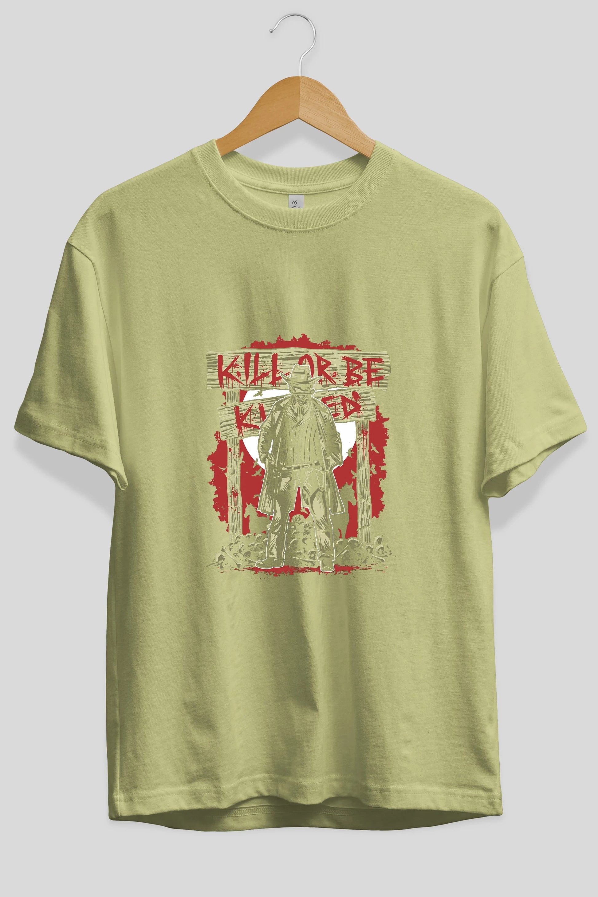 Kill Or Be Killed Ön Baskılı Oversize t-shirt Erkek Kadın Unisex %100 Pamuk tişort