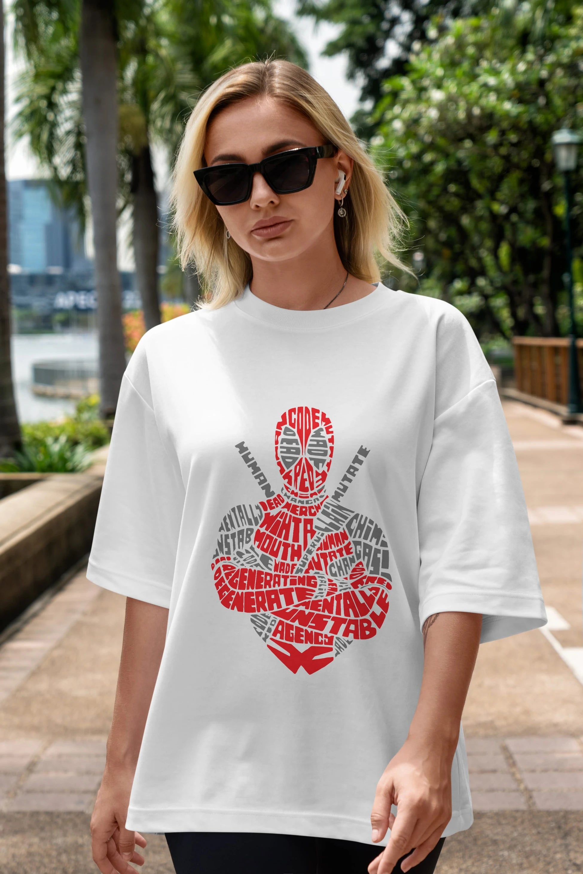Deadpool (16) Ön Baskılı Oversize t-shirt Erkek Kadın Unisex %100 Pamuk Bisiklet Yaka tişort