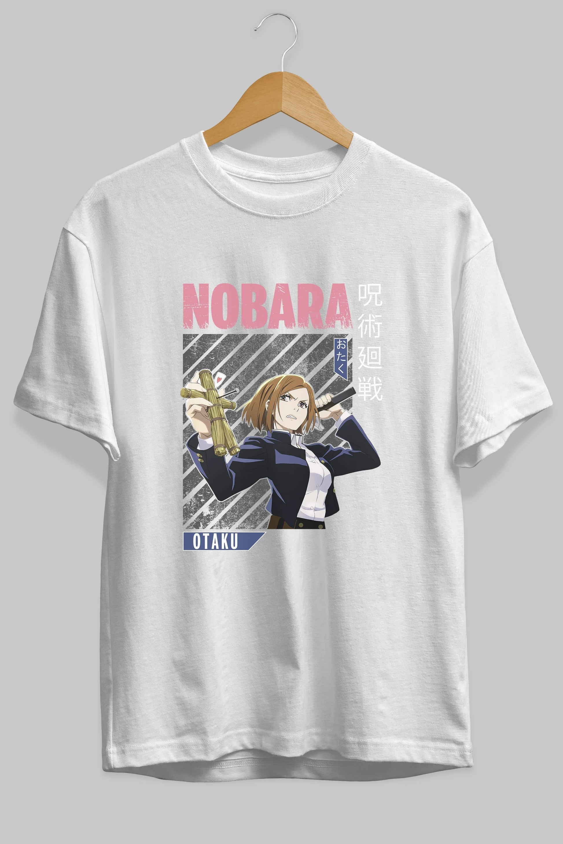Nobara Kugisaki 6 Anime Ön Baskılı Oversize t-shirt %100 pamuk Erkek Kadın Unisex