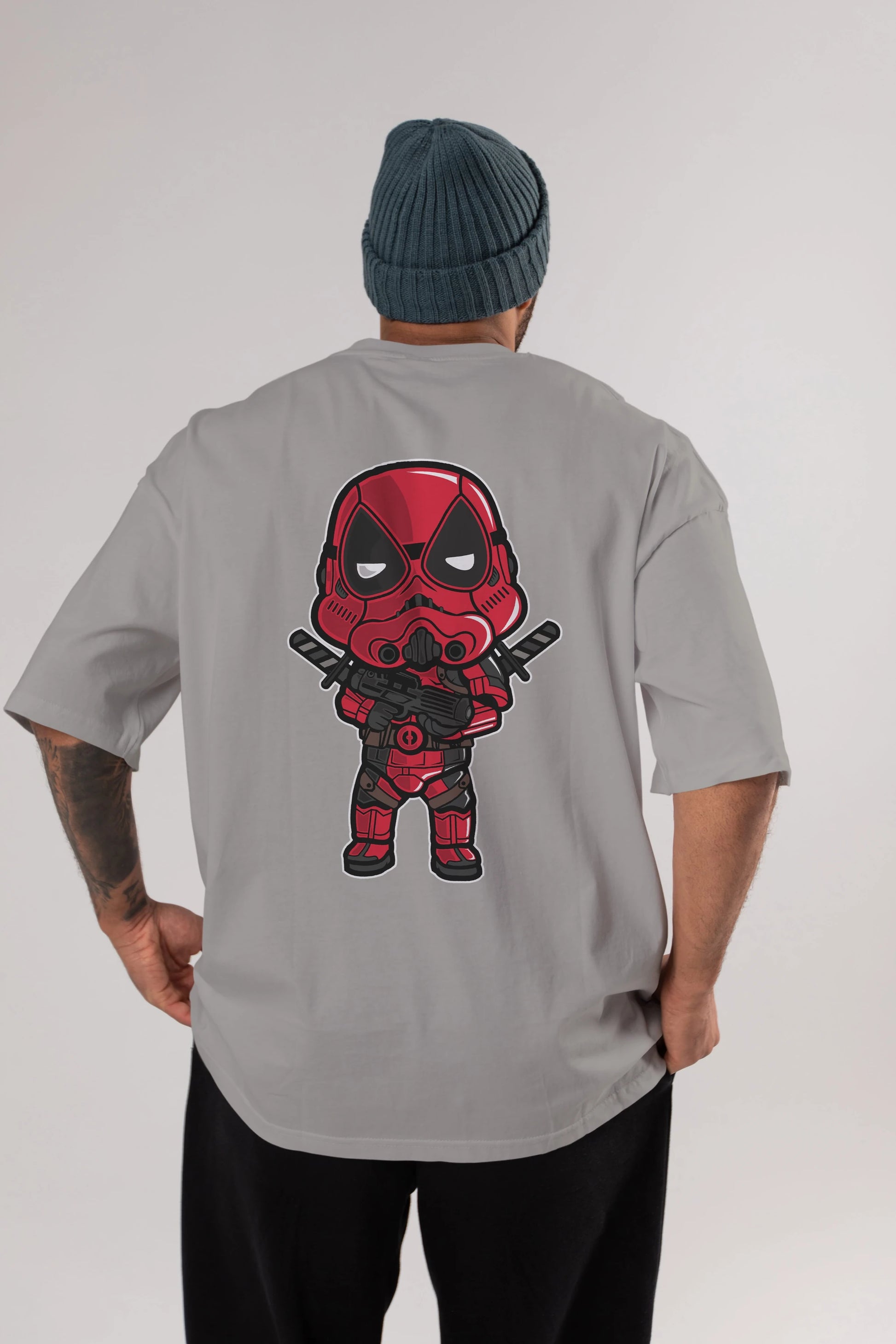 Deadpool (22) Arka Baskılı Oversize t-shirt Erkek Kadın Unisex %100 Pamuk Bisiklet Yaka tişort