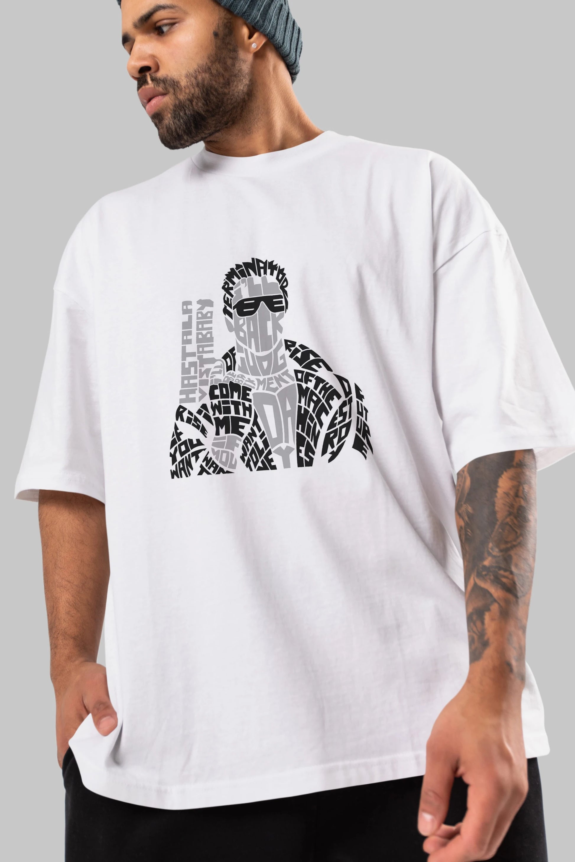 I_ll Be Back Ön Baskılı Oversize t-shirt %100 pamuk Erkek Kadın Unisex