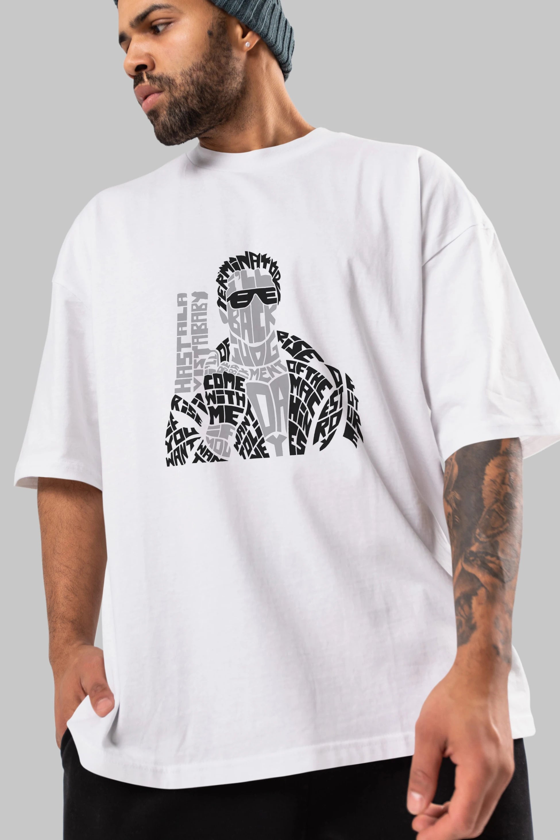I_ll Be Back Ön Baskılı Oversize t-shirt %100 pamuk Erkek Kadın Unisex