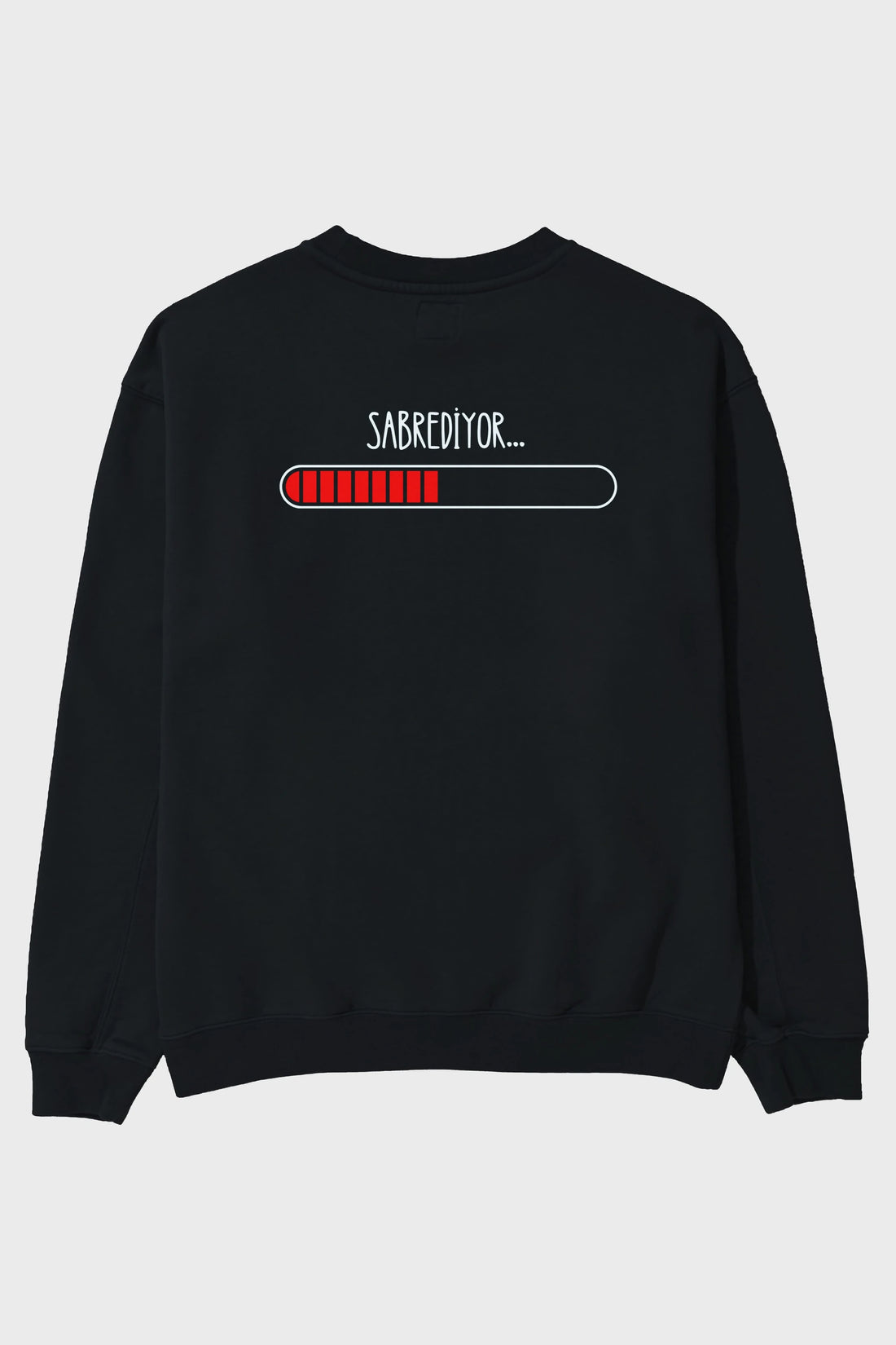 Sabrediyor Yazılı Arka Baskılı Oversize Sweatshirt Erkek Kadın Unisex