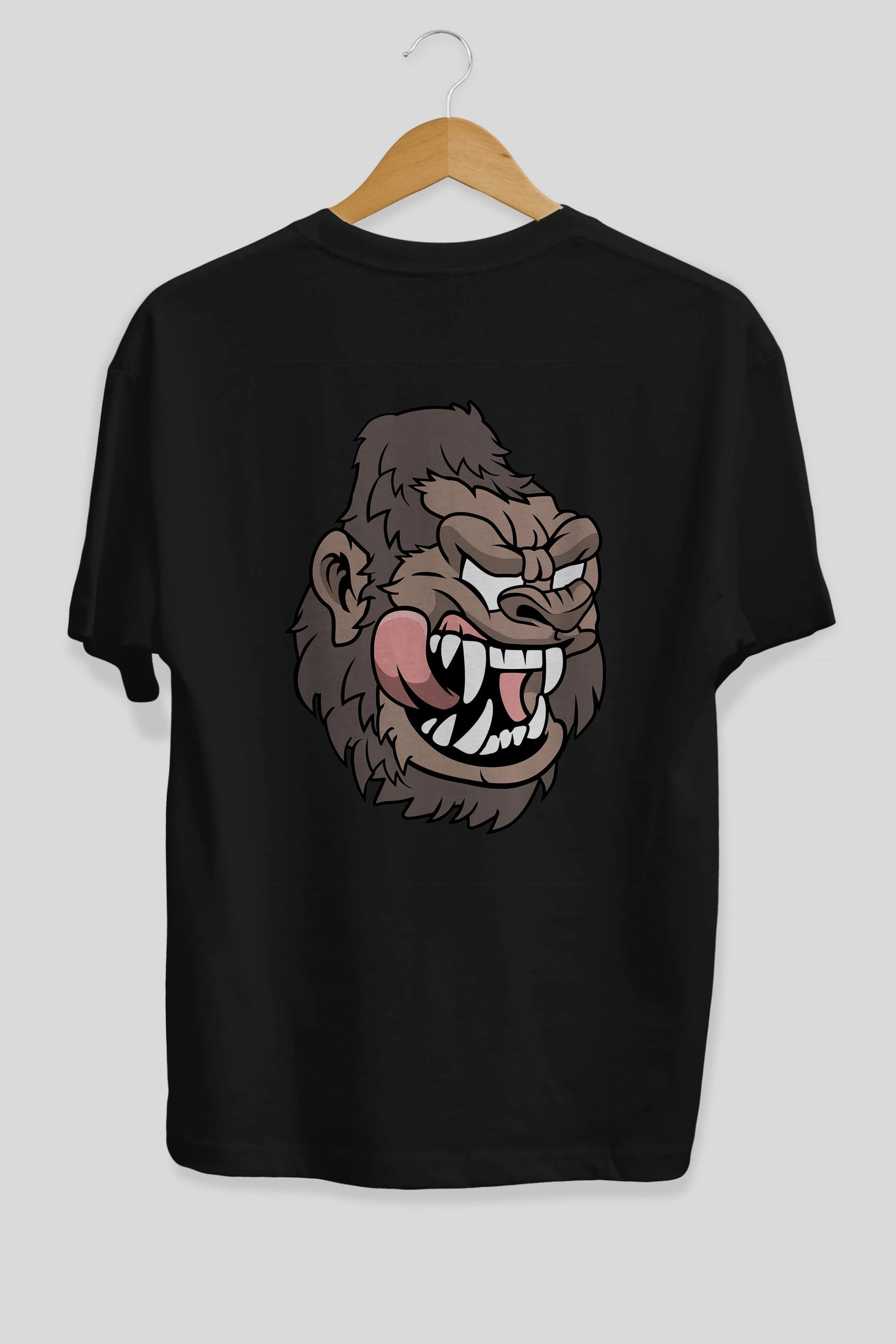 Big Gorilla Arka Baskılı Oversize t-shirt Erkek Kadın Unisex %100 Pamuk tişort
