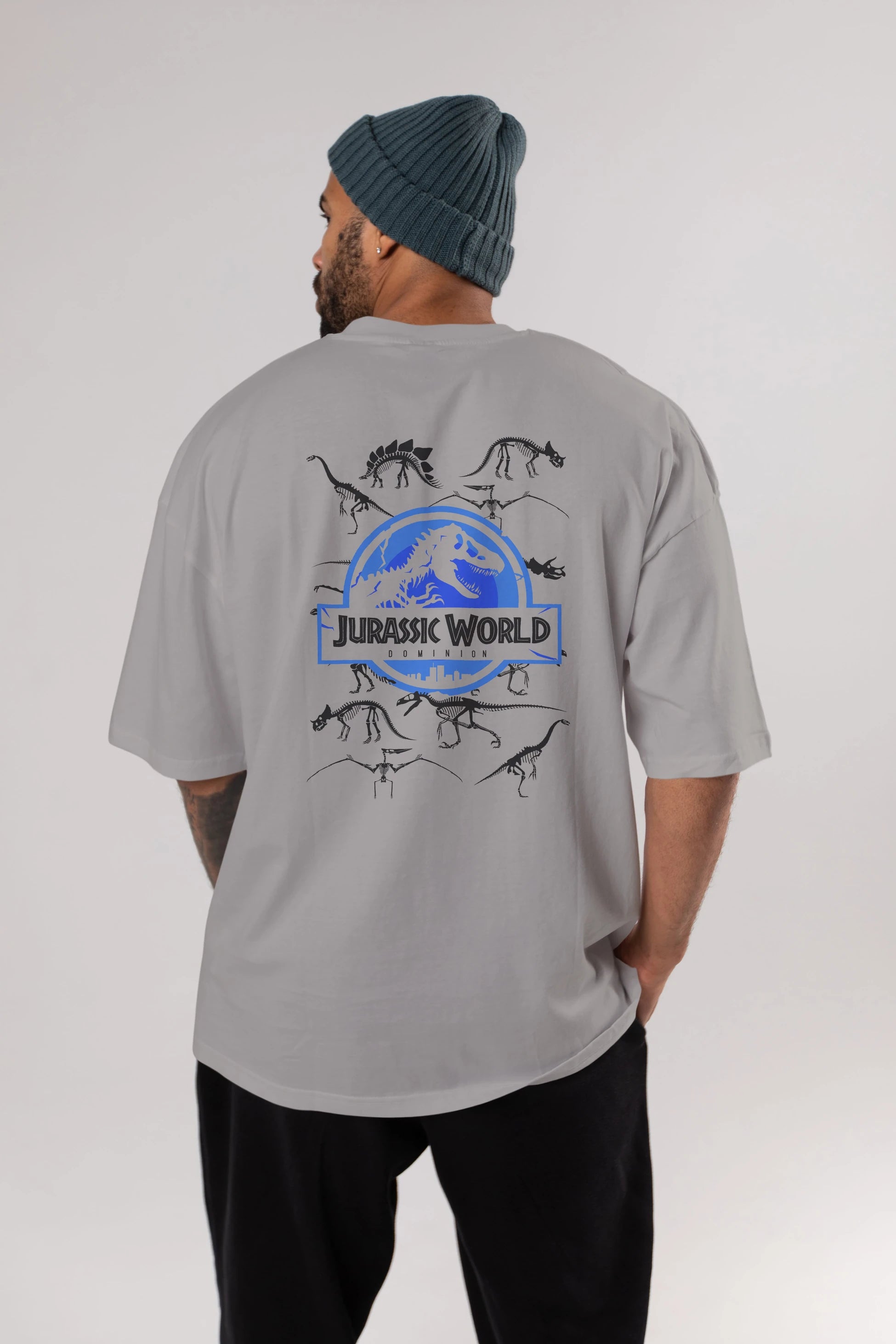 Jurassic Park (5) Arka Baskılı Oversize t-shirt Erkek Kadın Unisex %100 Pamuk Bisiklet Yaka tişort
