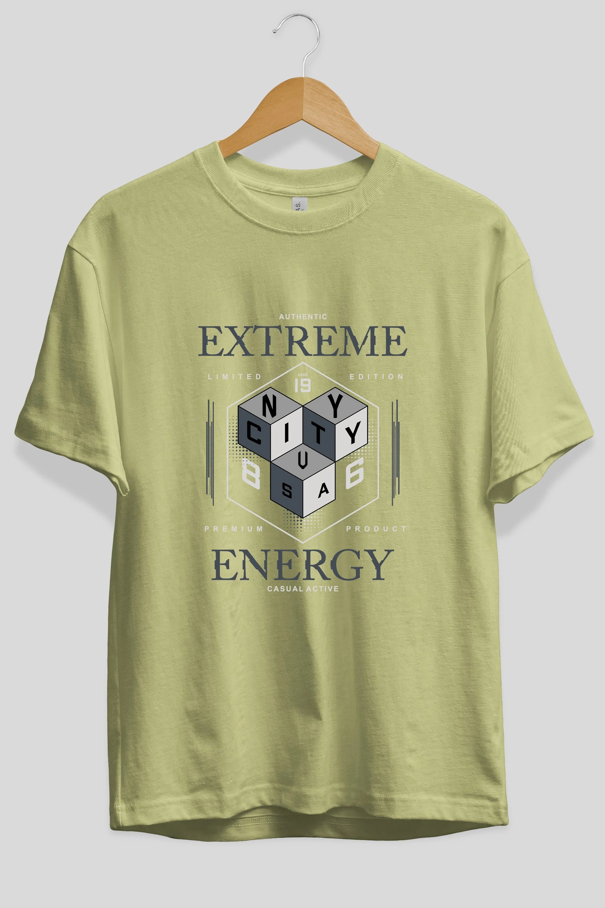 Extreme Energy Ön Baskılı Oversize t-shirt Erkek Kadın Unisex