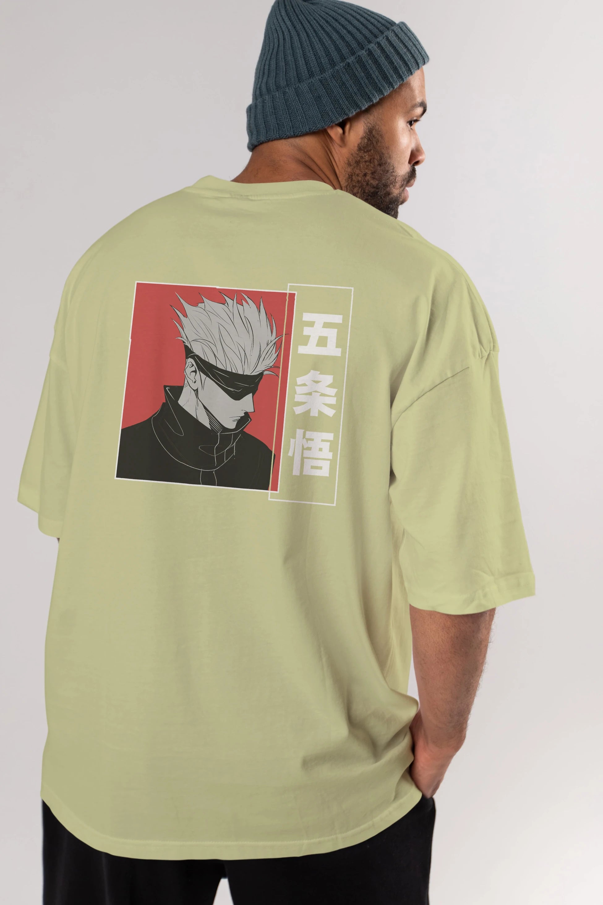 JUJUTSU KAISEN 2 Anime Arka Baskılı Oversize t-shirt Erkek Kadın Unisex