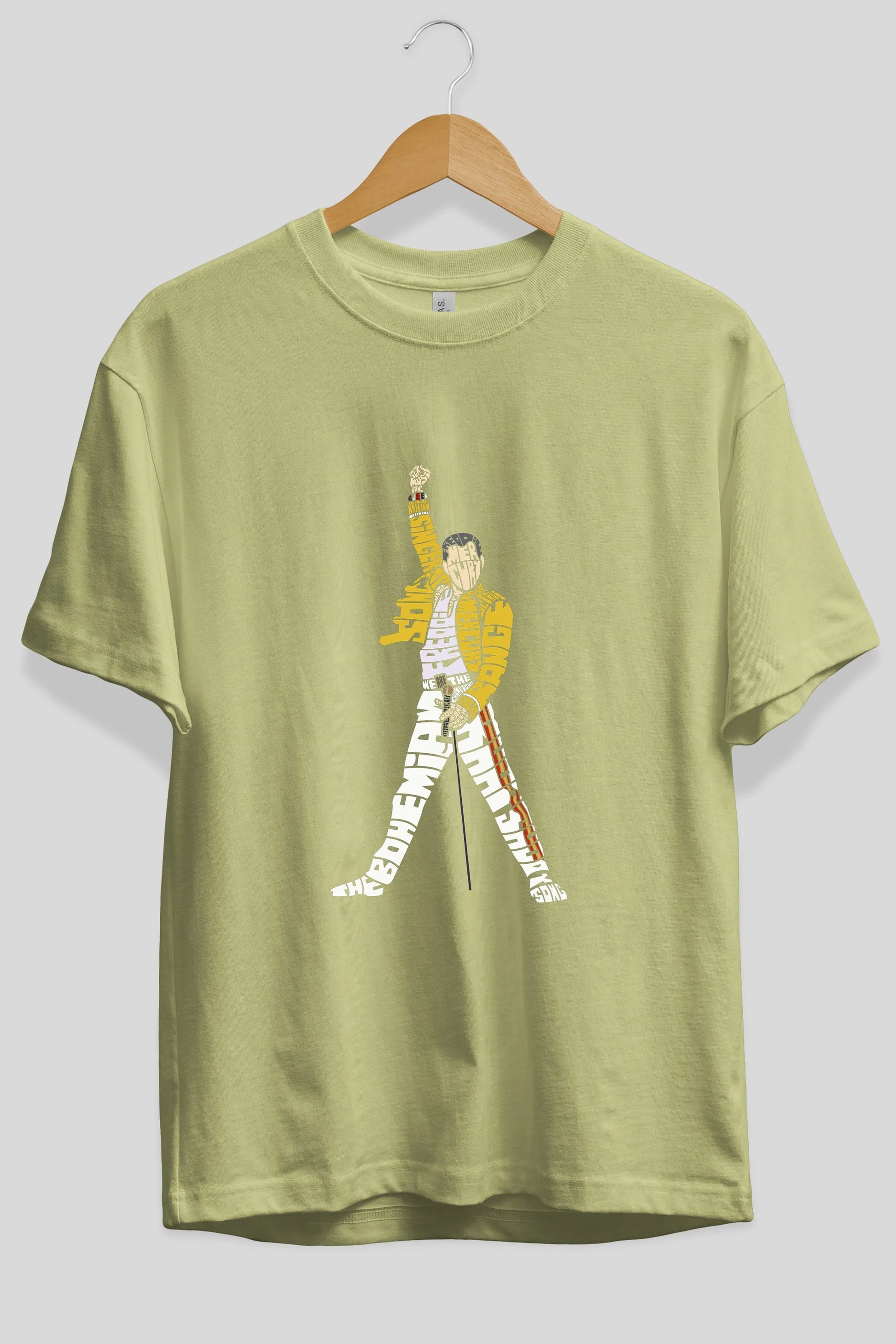 Freddy Mercury Ön Baskılı Oversize t-shirt %100 pamuk Erkek Kadın Unisex