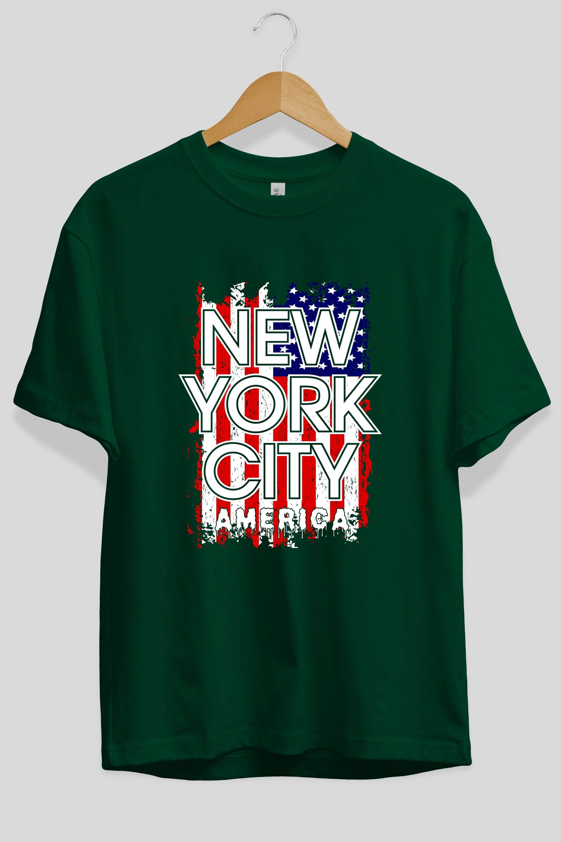 New York City 2 Ön Baskılı Oversize t-shirt Erkek Kadın Unisex