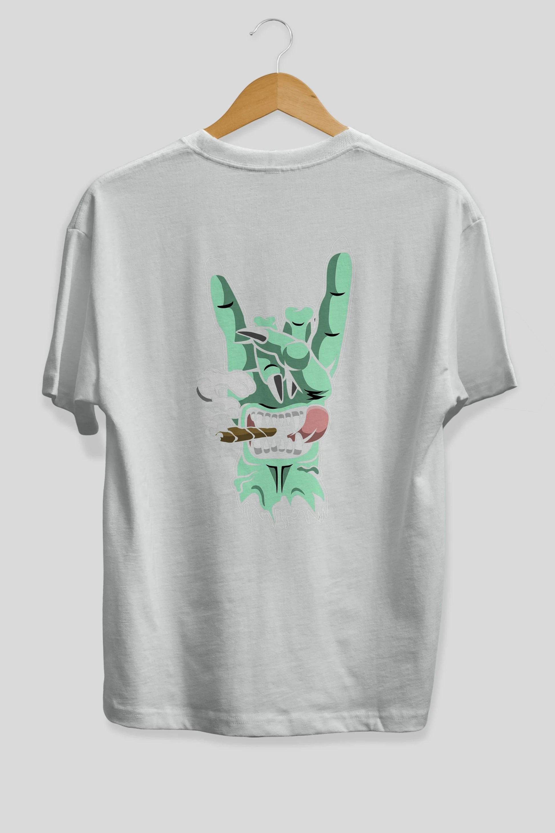 Metal Sign Arka Baskılı Oversize t-shirt Erkek Kadın Unisex %100 Pamuk tişort
