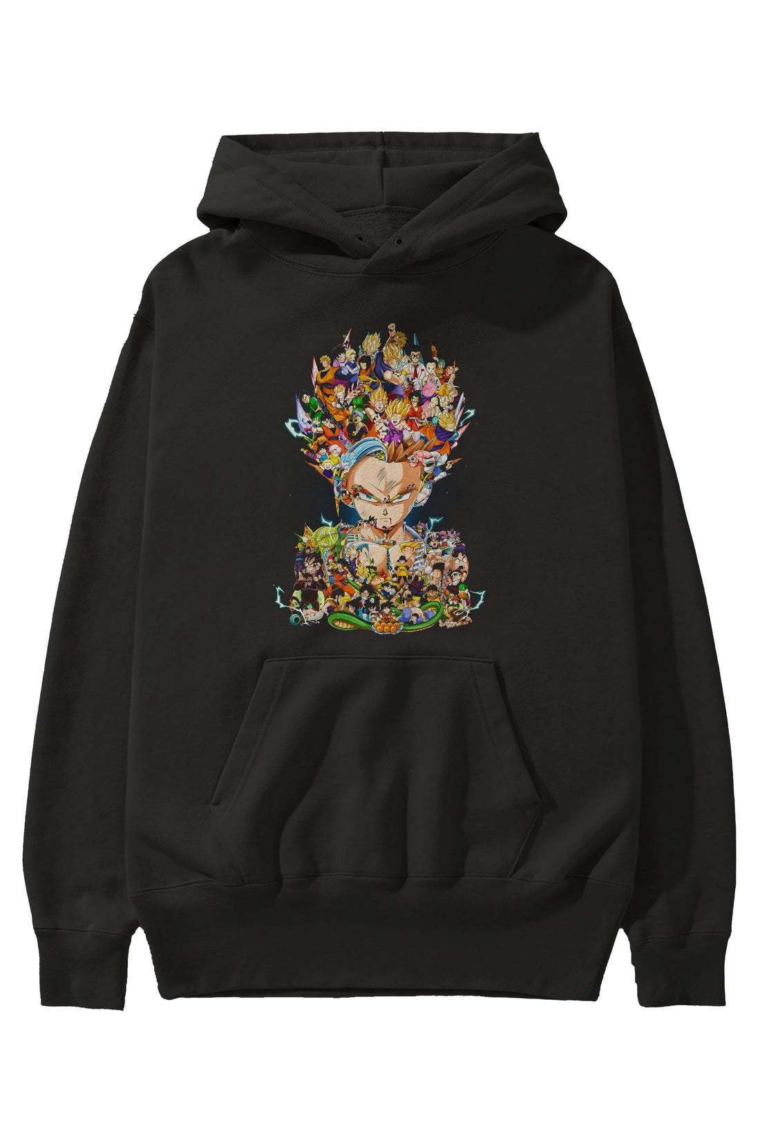 DRAGON BALL ART (2) Anime Ön Baskılı Hoodie Oversize Kapüşonlu Sweatshirt Erkek Kadın Unisex