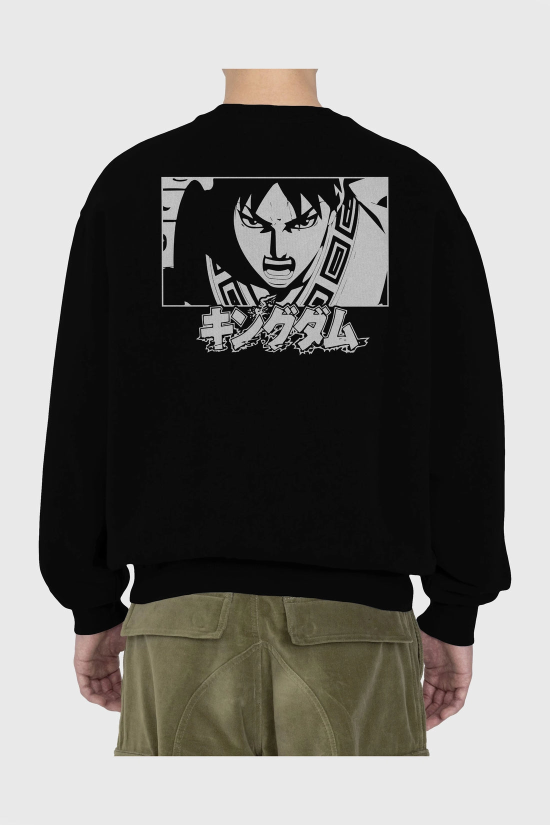 Xin 1 Anime Arka Baskılı Oversize Sweatshirt Erkek Kadın Unisex
