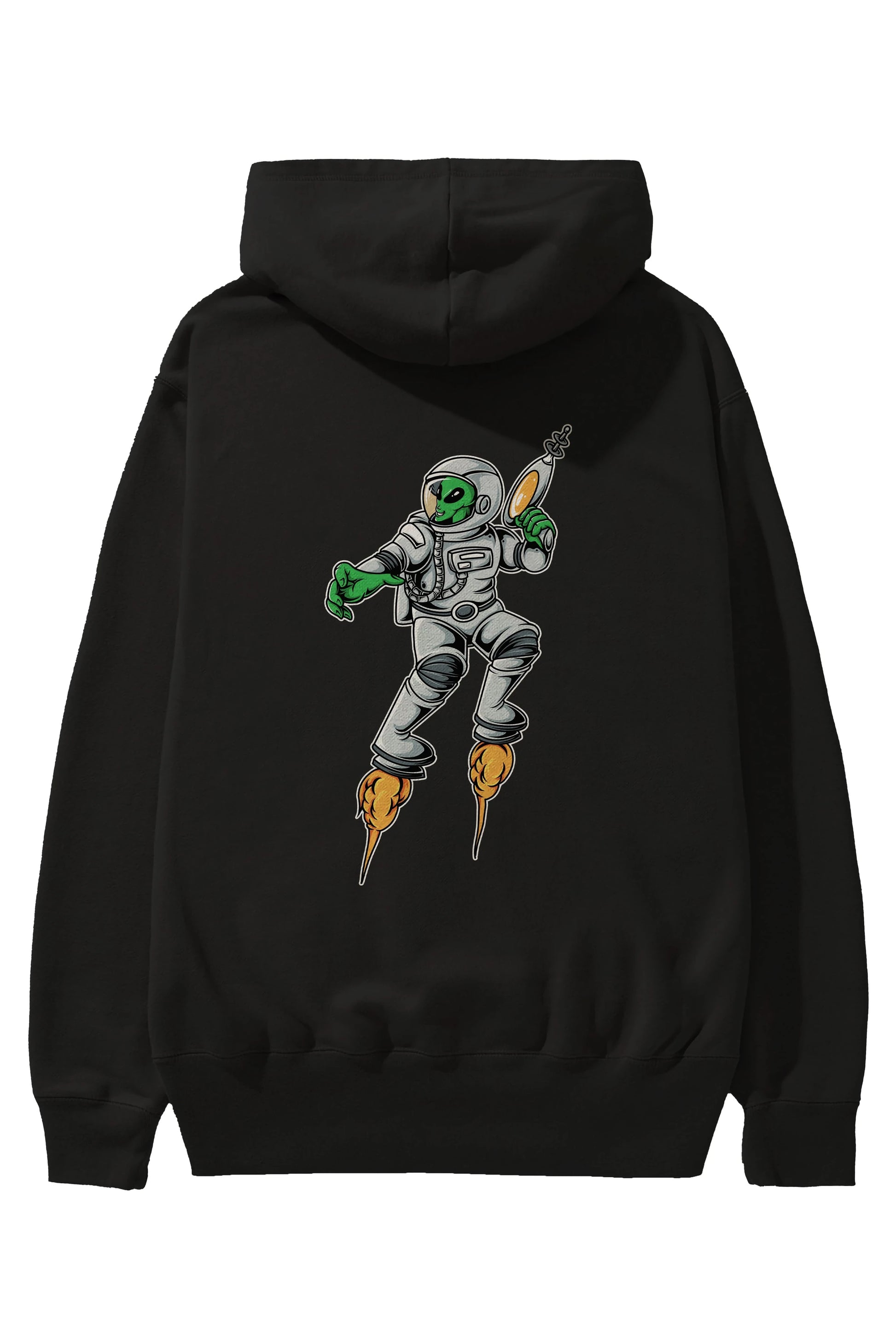 Alien Wars Tshirt Arka Baskılı Hoodie Oversize Kapüşonlu Sweatshirt Erkek Kadın Unisex