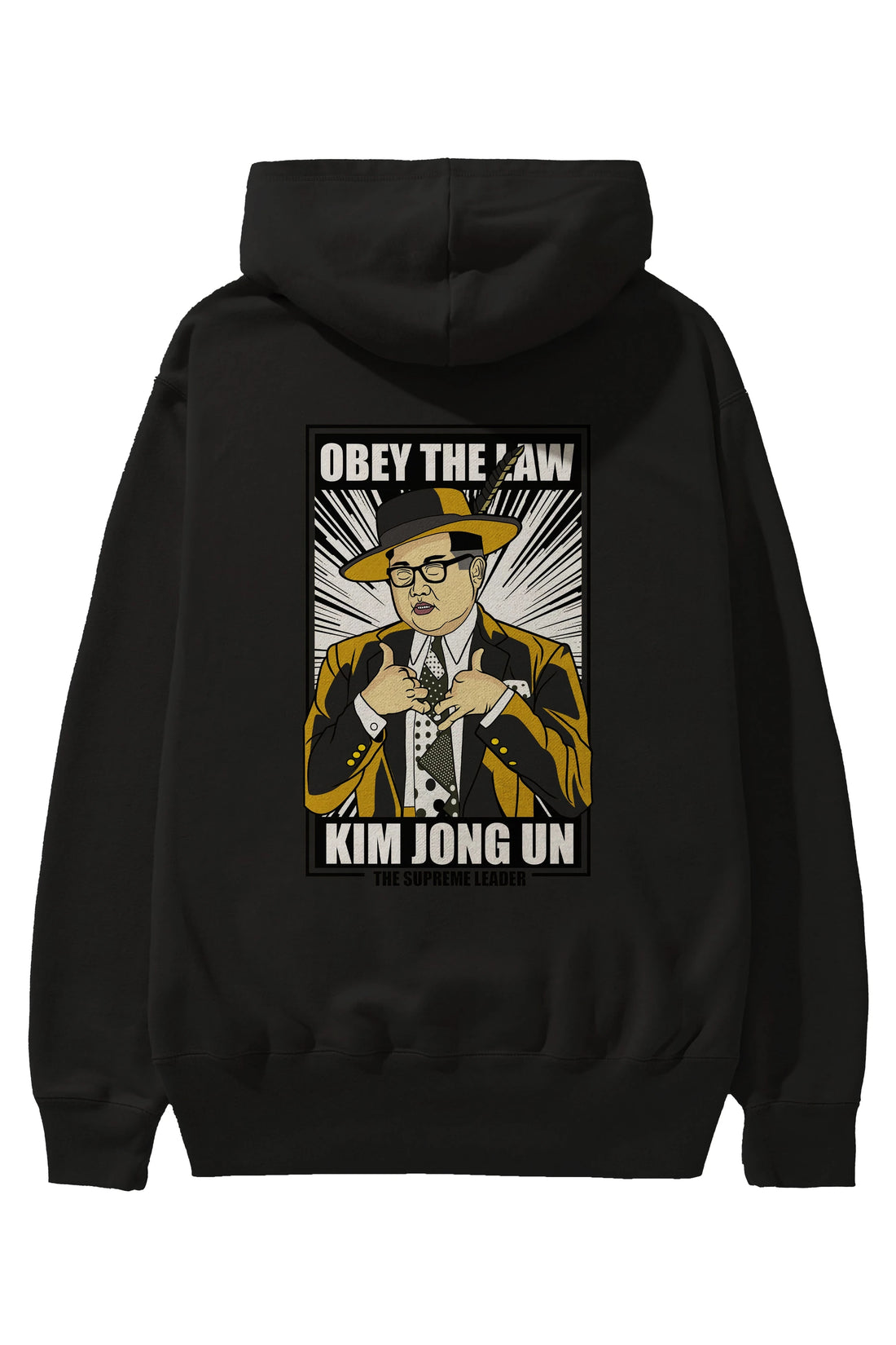 The Mask Jong Un Arka Baskılı Hoodie Oversize Kapüşonlu Sweatshirt Erkek Kadın Unisex