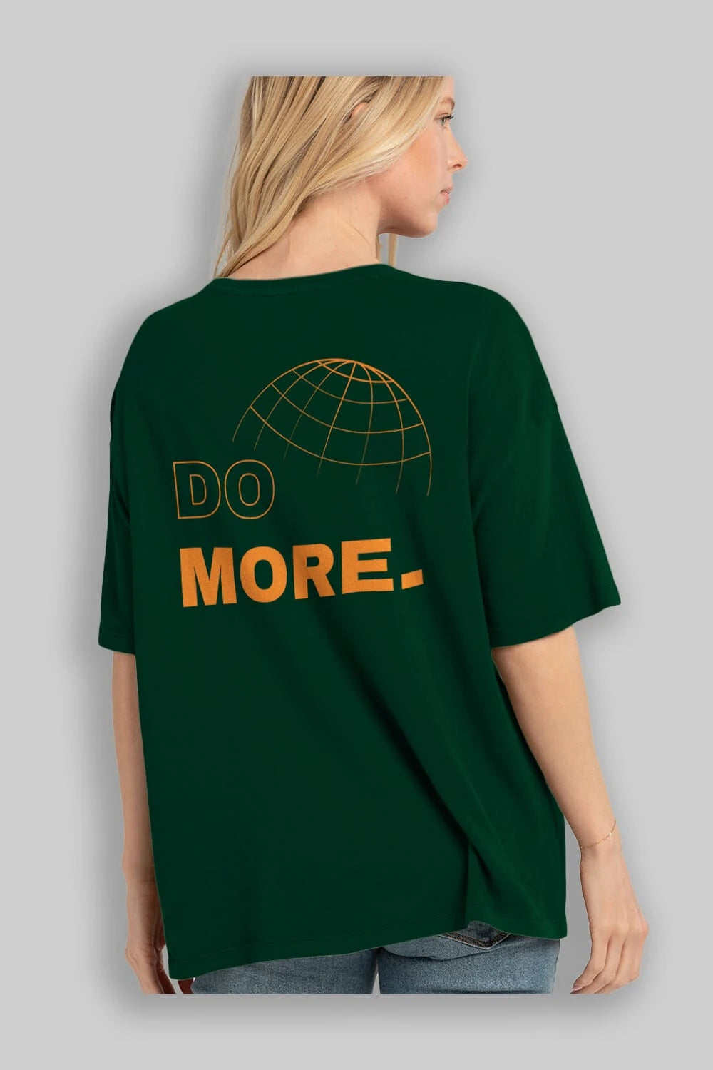 Do More Yazılı Arka Baskılı Oversize t-shirt Erkek Kadın Unisex