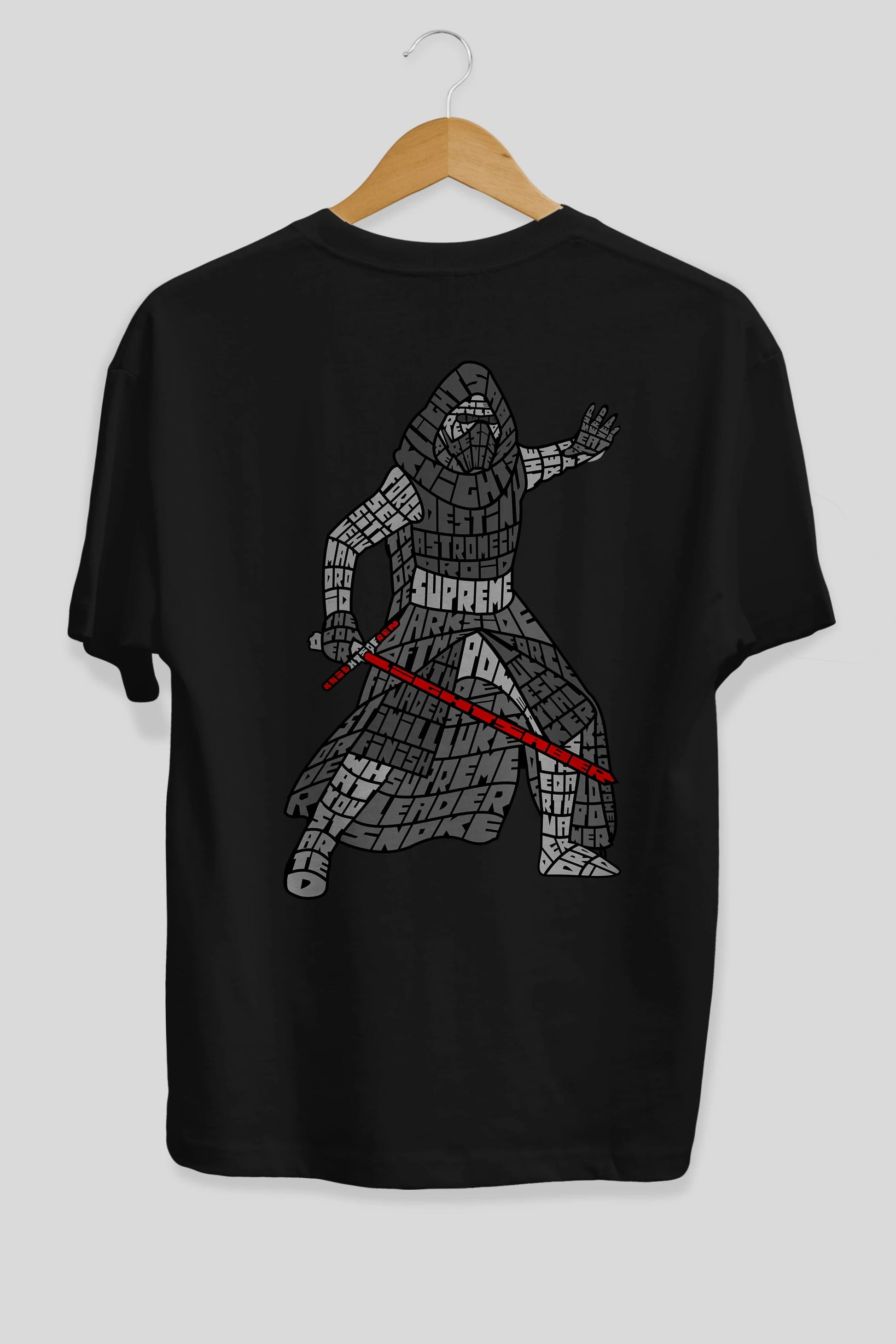 Kylo Arka Baskılı Oversize t-shirt %100 pamuk Erkek Kadın Unisex