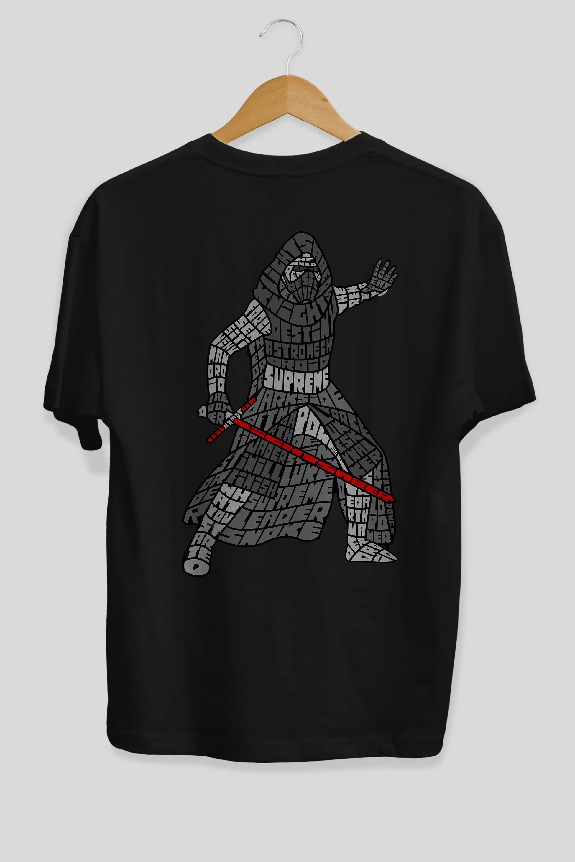 Kylo Arka Baskılı Oversize t-shirt %100 pamuk Erkek Kadın Unisex