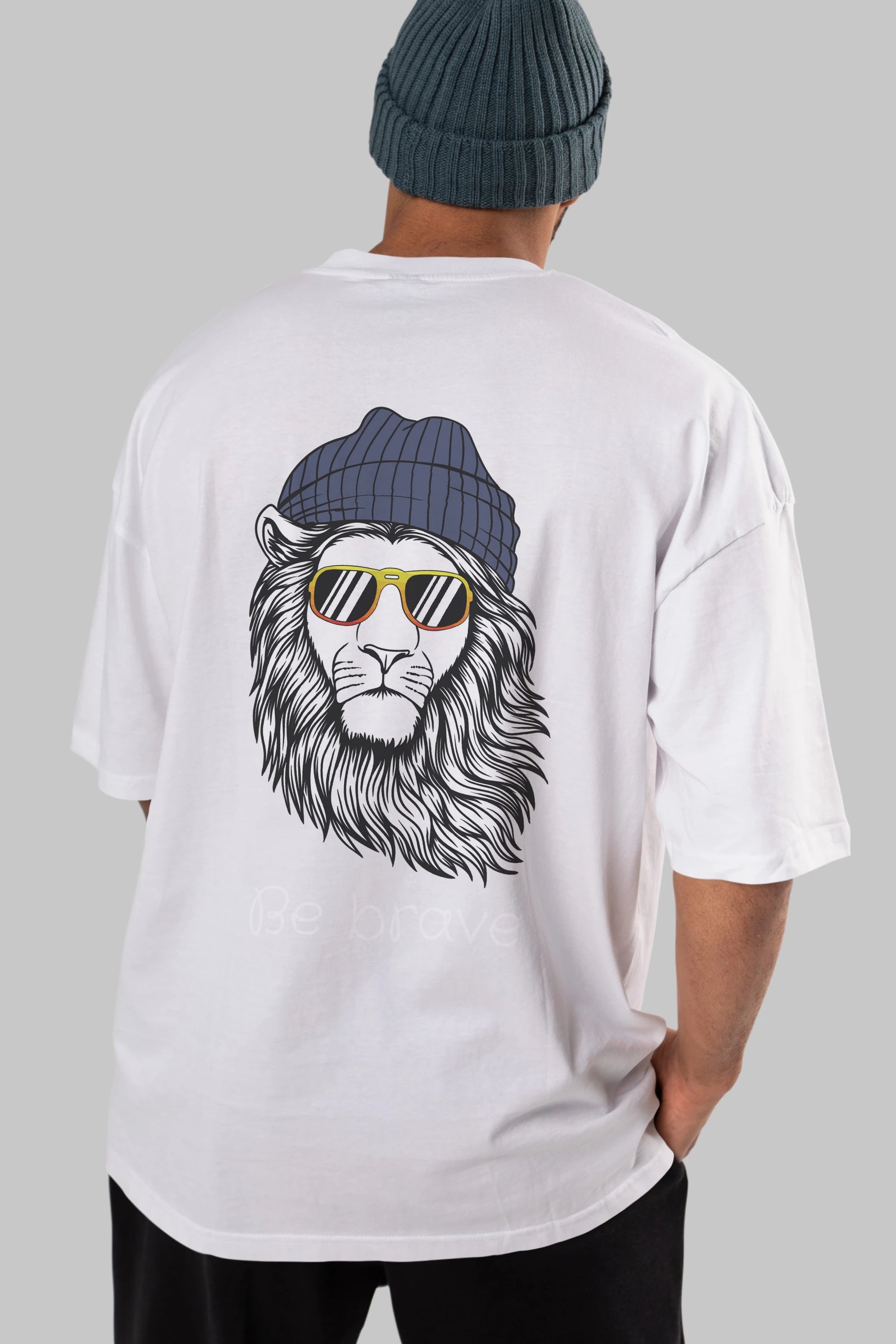 Be Brave Arka Baskılı Oversize t-shirt Erkek Kadın Unisex