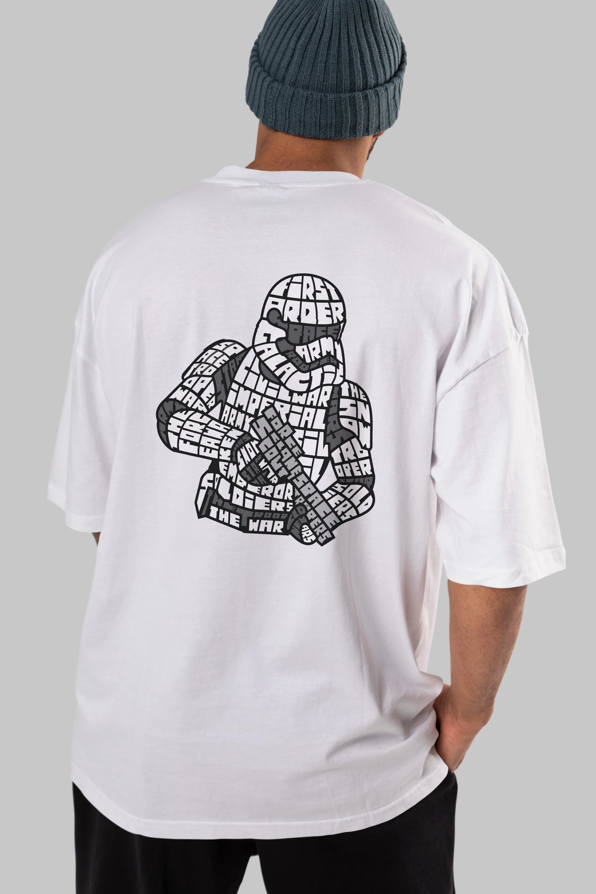 First Order Arka Baskılı Oversize t-shirt %100 pamuk Erkek Kadın Unisex