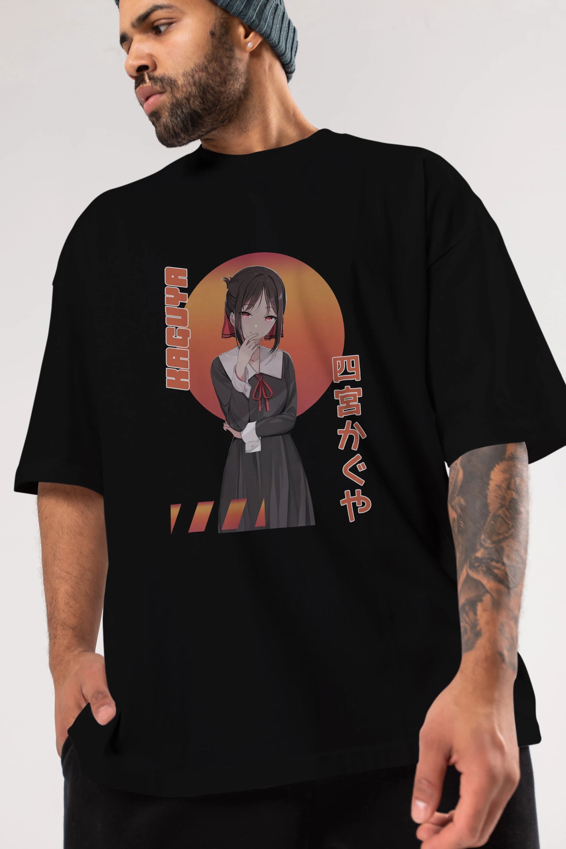 Kaguya Shinomiya 5 Anime Ön Baskılı Oversize t-shirt %100 pamuk Erkek Kadın Unisex