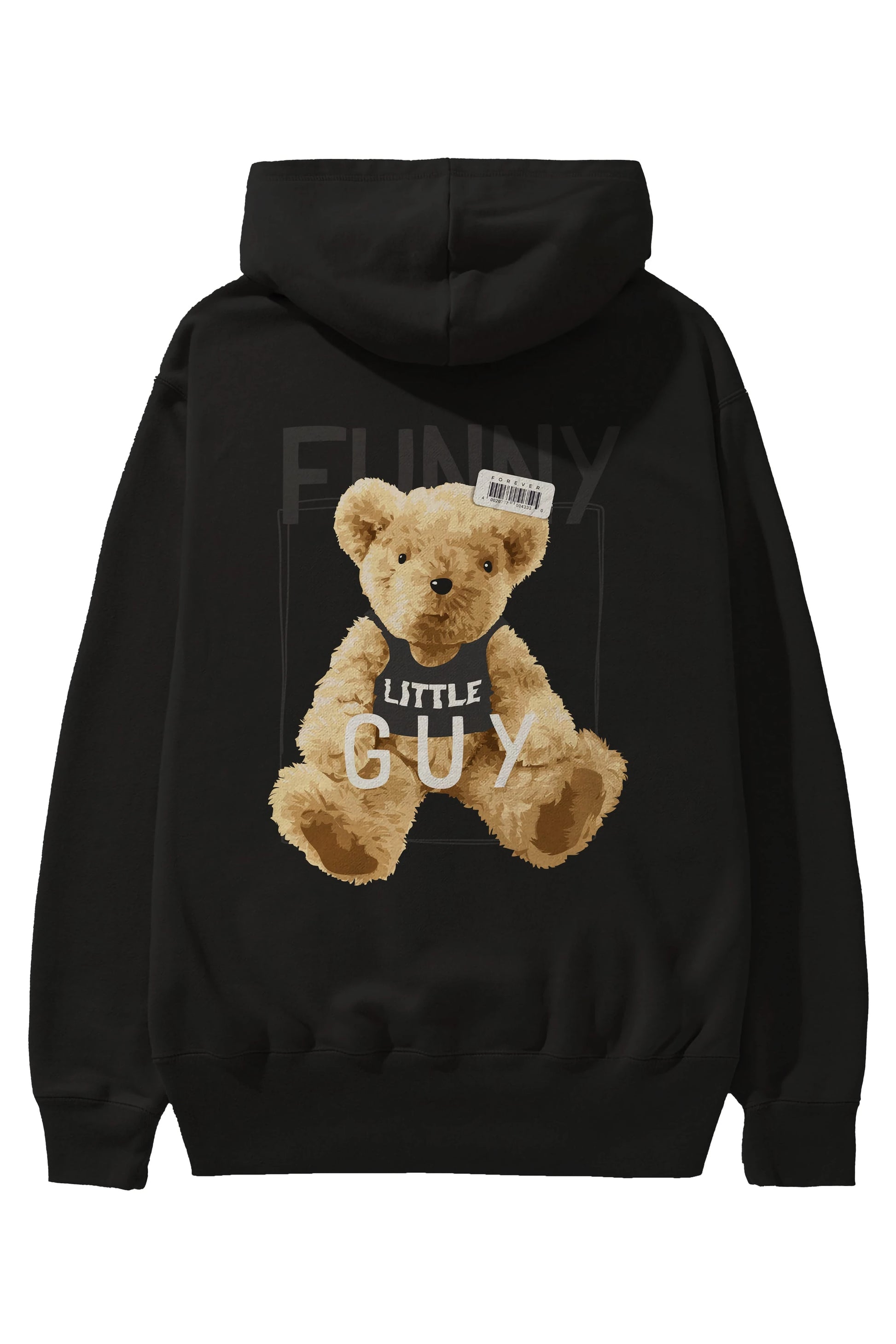 Teddy Bear Funny Arka Baskılı Hoodie Oversize Kapüşonlu Sweatshirt Erkek Kadın Unisex