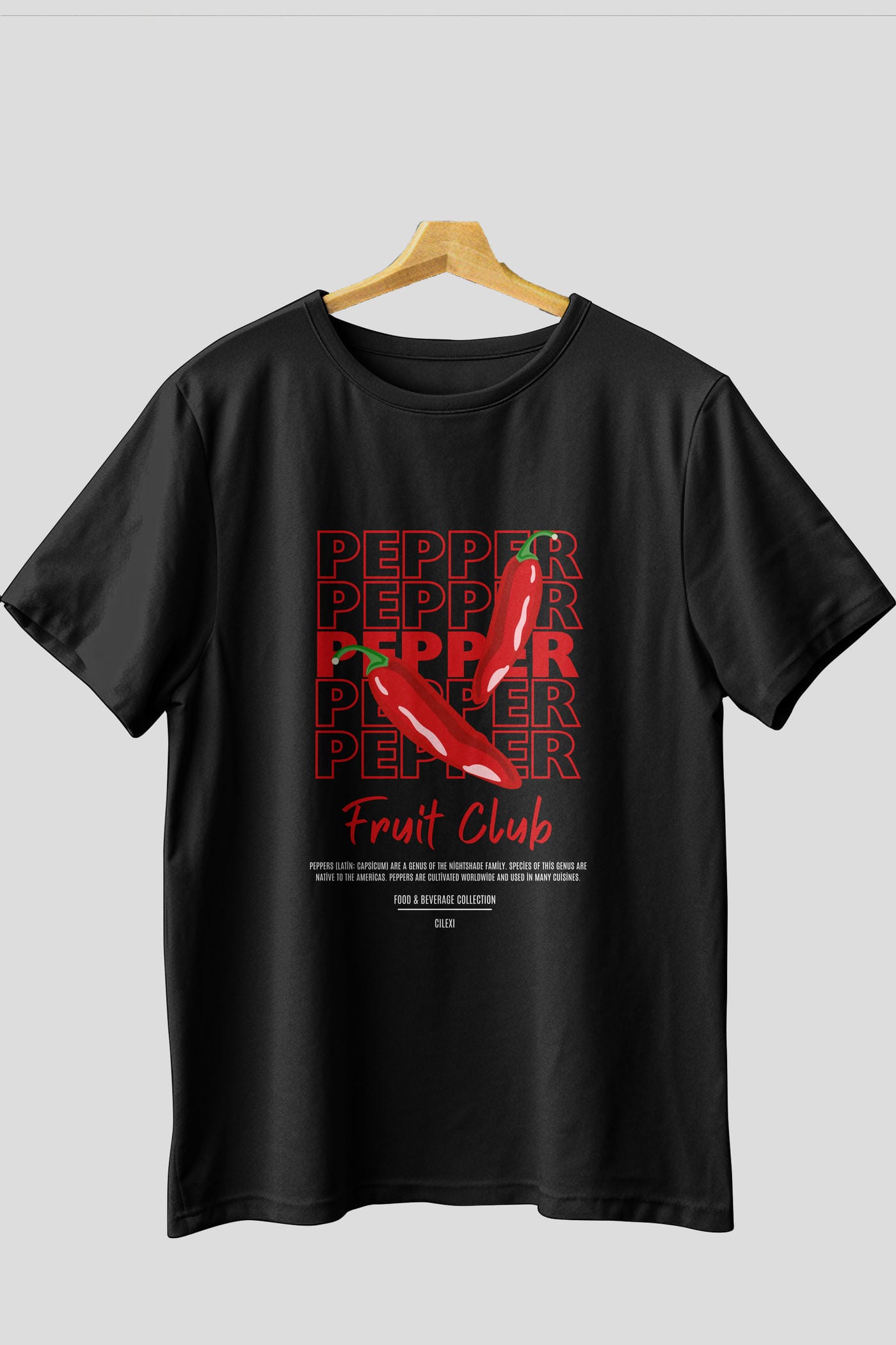 Pepper Ön Baskılı Oversize t-shirt Erkek Kadın Pamuk Bisiklet Yaka tişort
