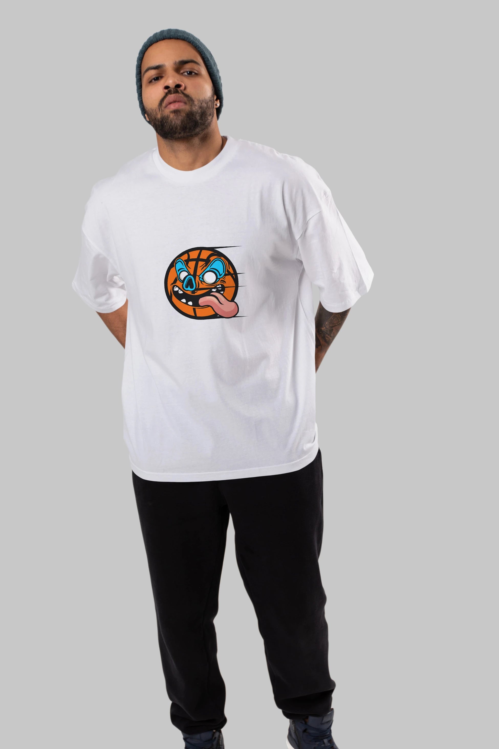 Basketball Ön Baskılı Oversize t-shirt Erkek Kadın Unisex %100 Pamuk tişort