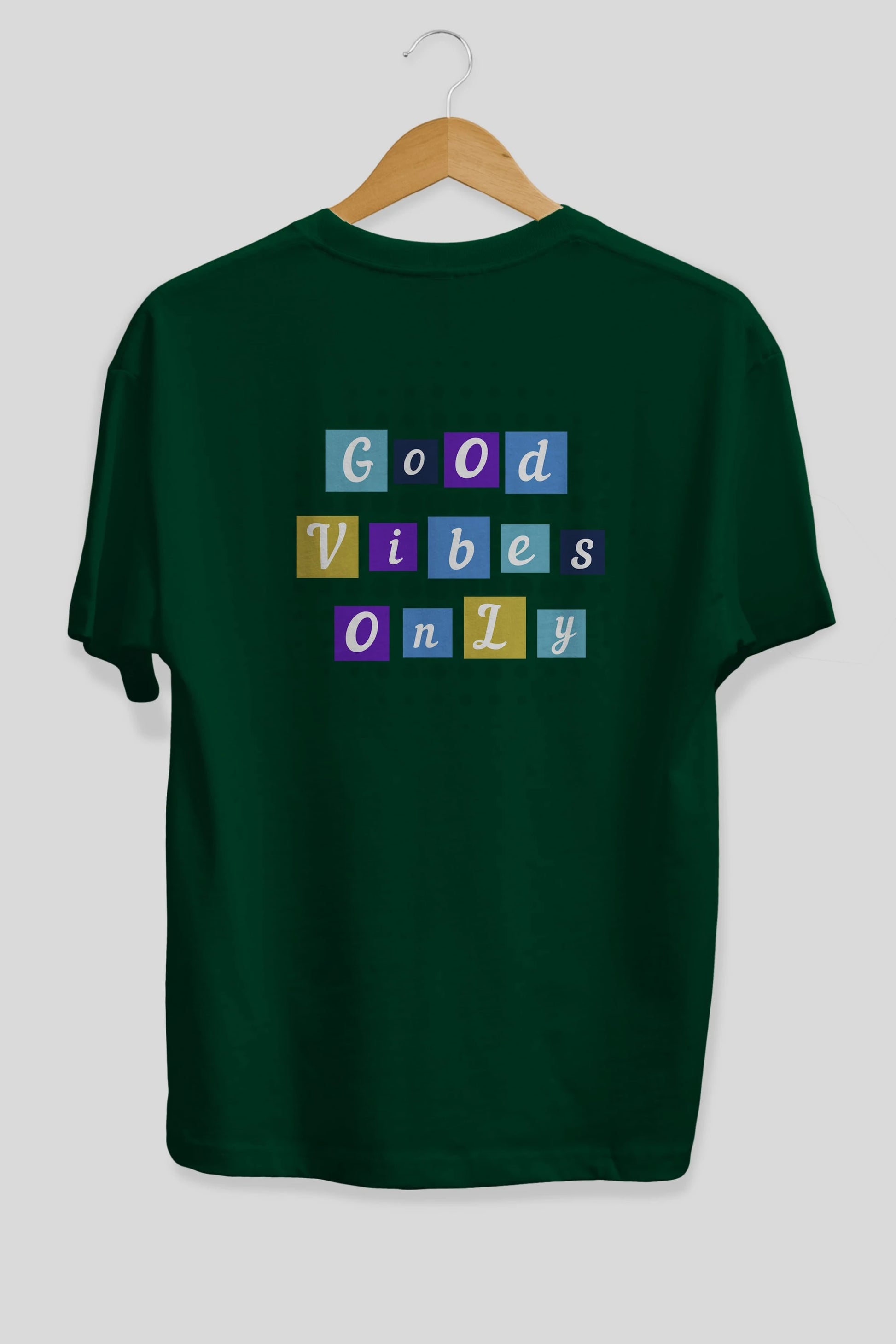 Good Vibes Only Yazılı 3 Arka Baskılı Oversize t-shirt Erkek Kadın Unisex