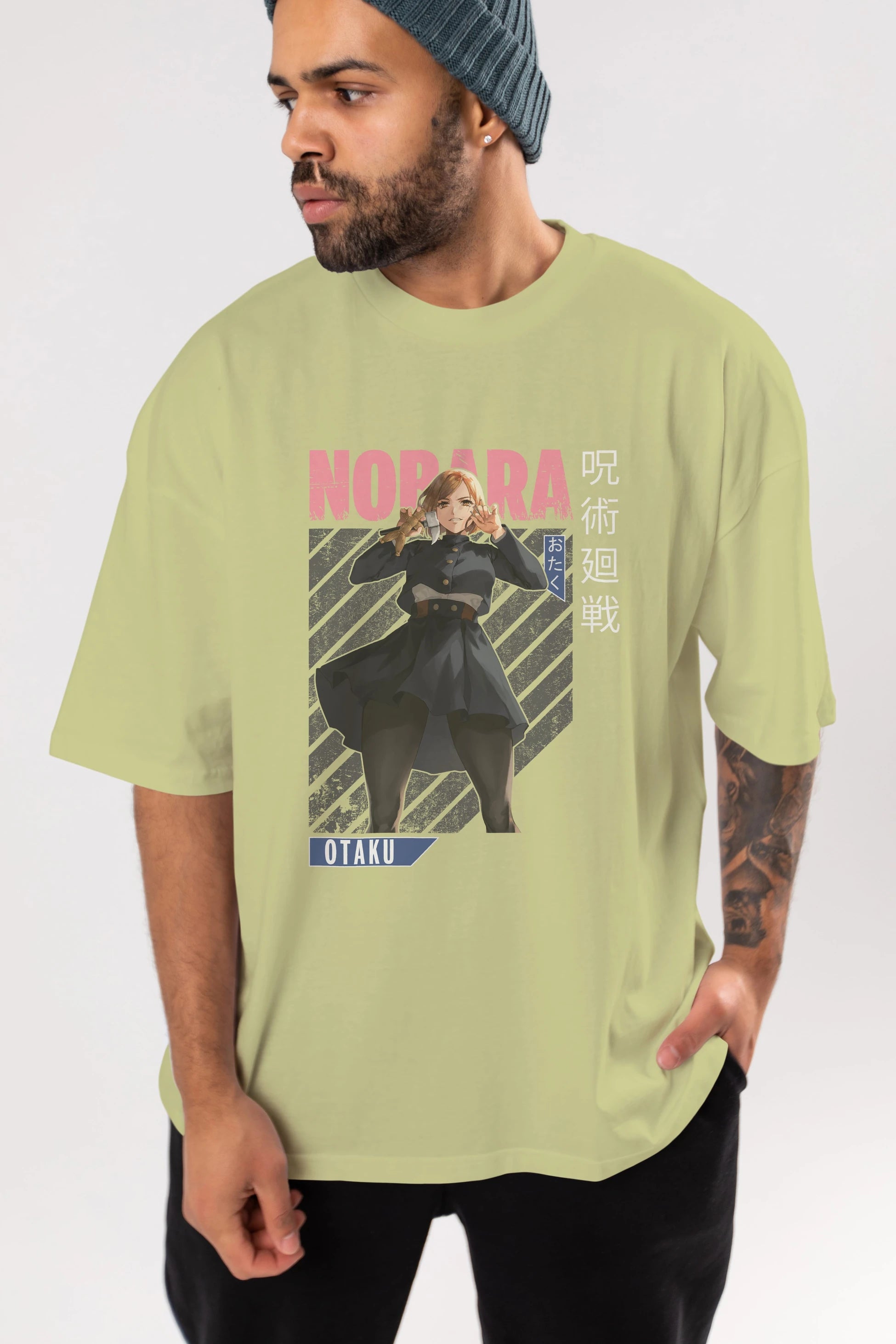 Nobara Kugisaki 4 Anime Ön Baskılı Oversize t-shirt %100 pamuk Erkek Kadın Unisex