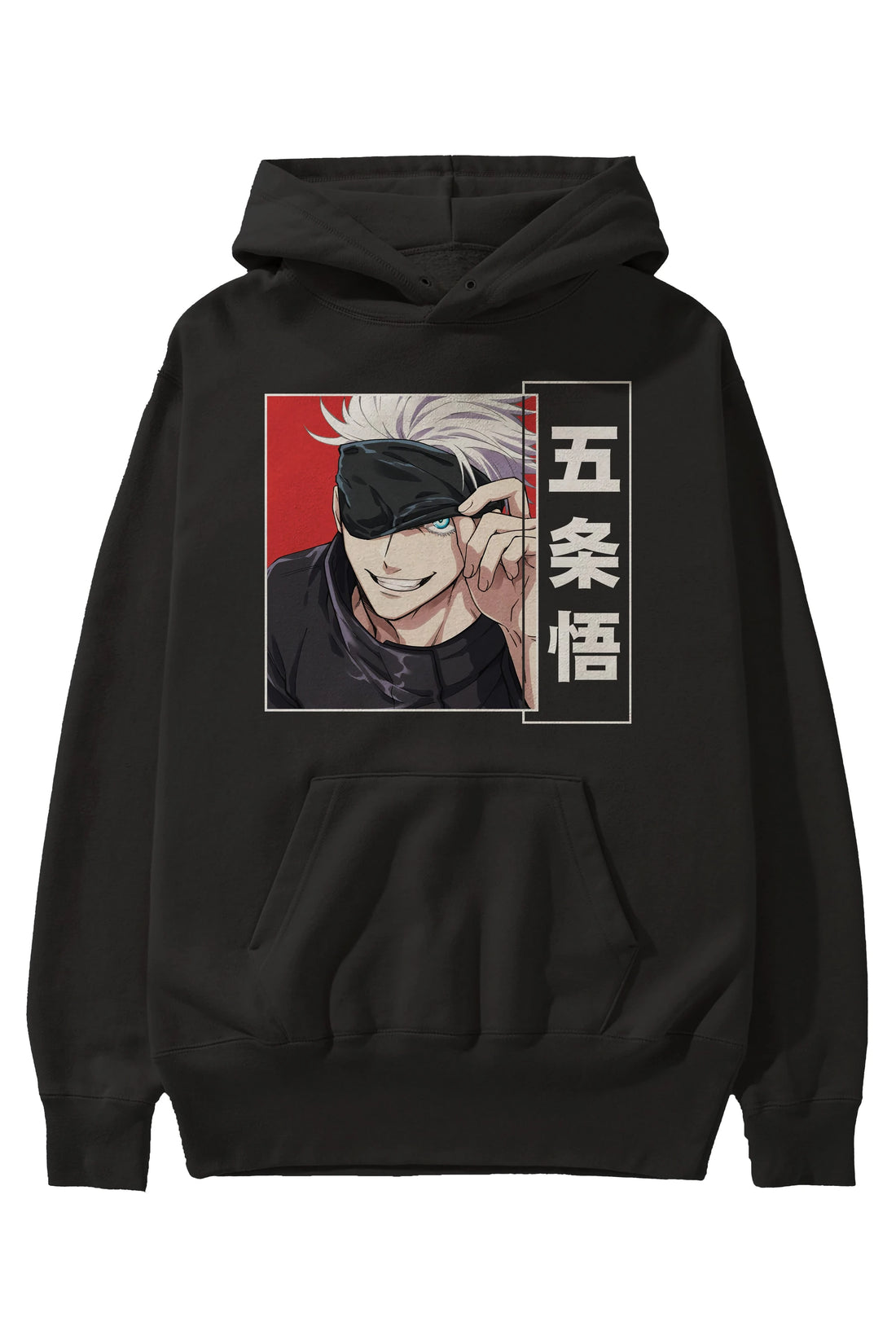 JUJUTSU KAISEN Anime Ön Baskılı Hoodie Oversize Kapüşonlu Sweatshirt Erkek Kadın Unisex