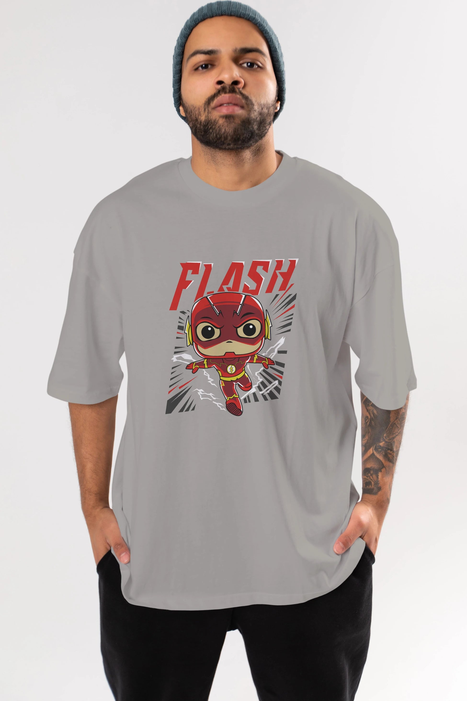 Flash Avengers (4) Ön Baskılı Oversize t-shirt Erkek Kadın Unisex %100 Pamuk Bisiklet Yaka tişort