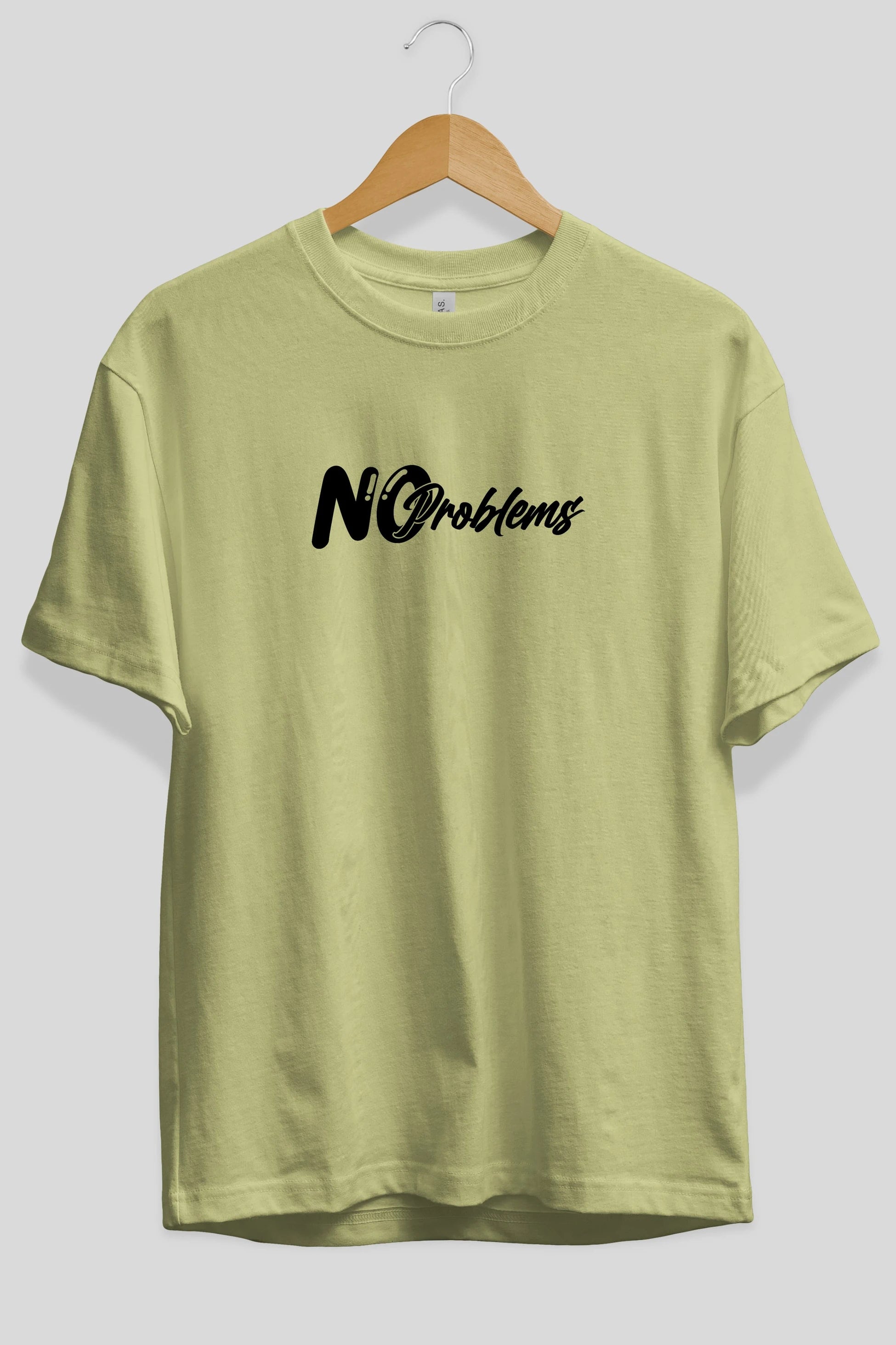 No Problems Ön Baskılı Oversize t-shirt %100 pamuk Erkek Kadın Unisex