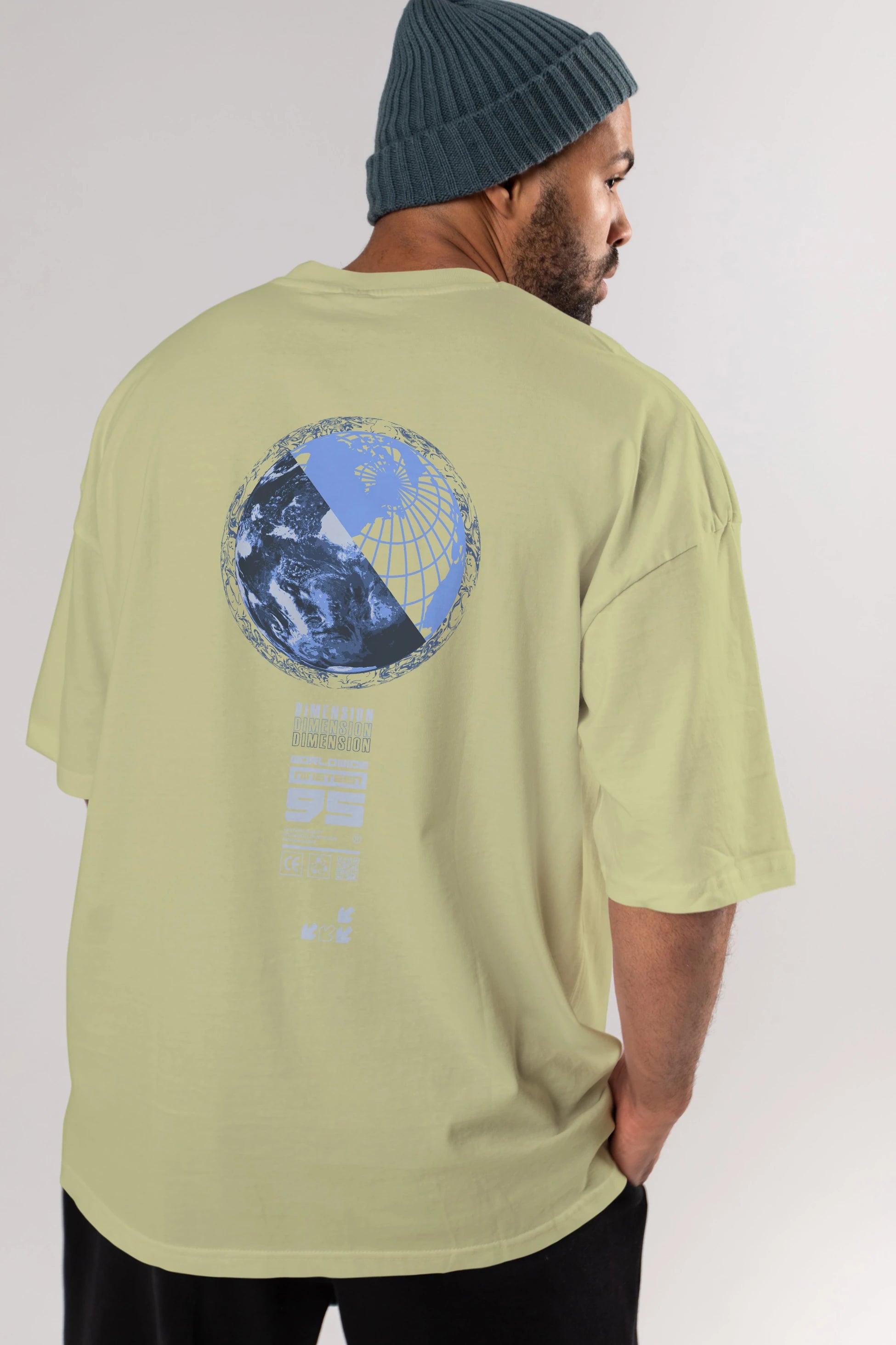 Dimension 95 Arka Baskılı Oversize t-shirt Erkek Kadın Unisex