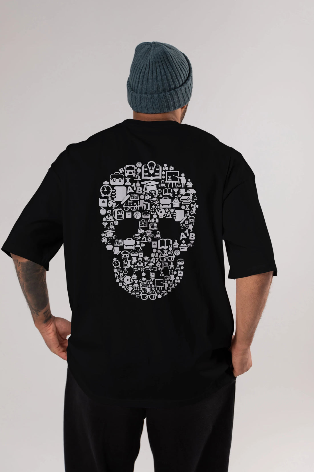 Dead  School Arka Baskılı Oversize t-shirt %100 pamuk Erkek Kadın Unisex