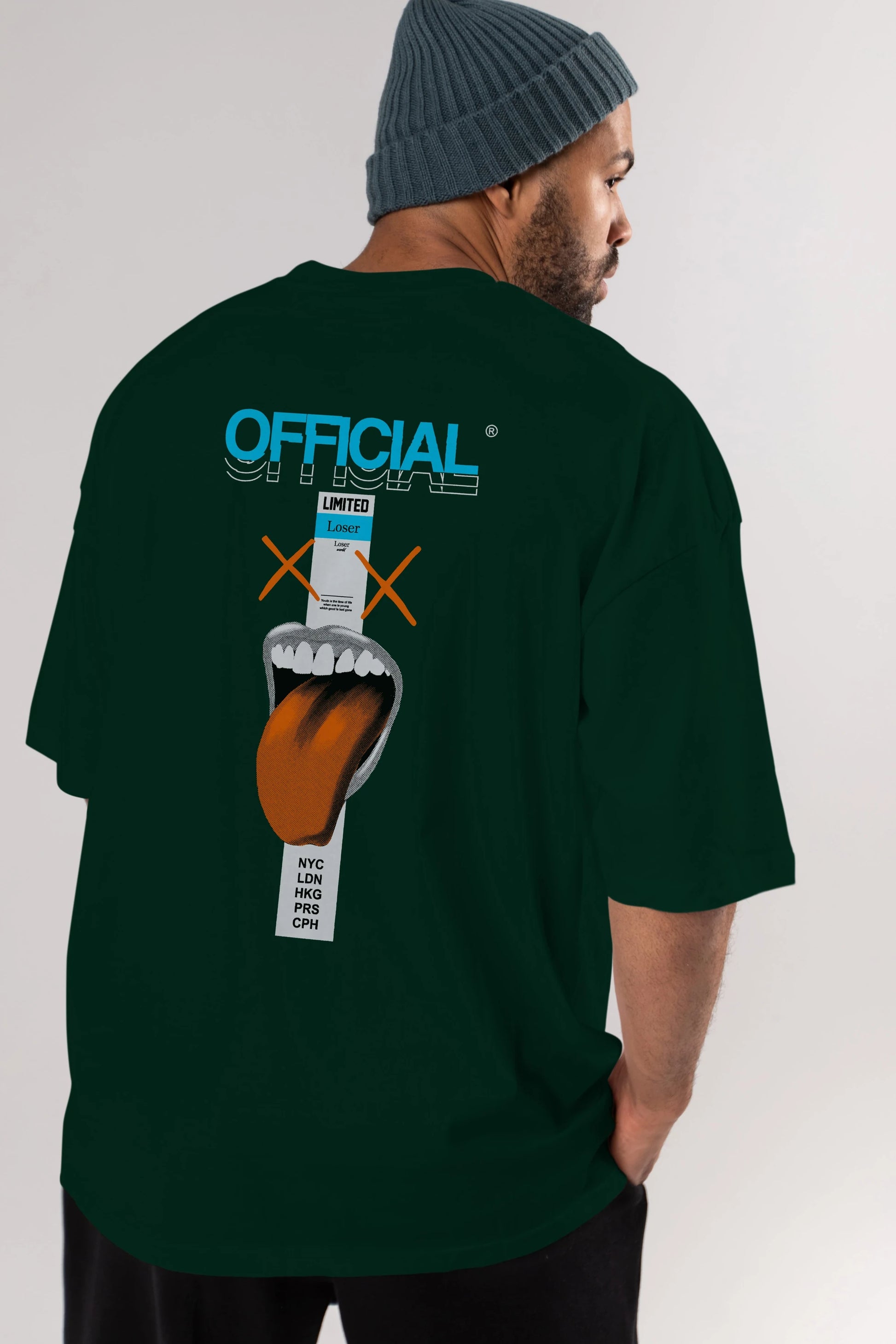 Official Loser Arka Baskılı Oversize t-shirt Erkek Kadın Unisex