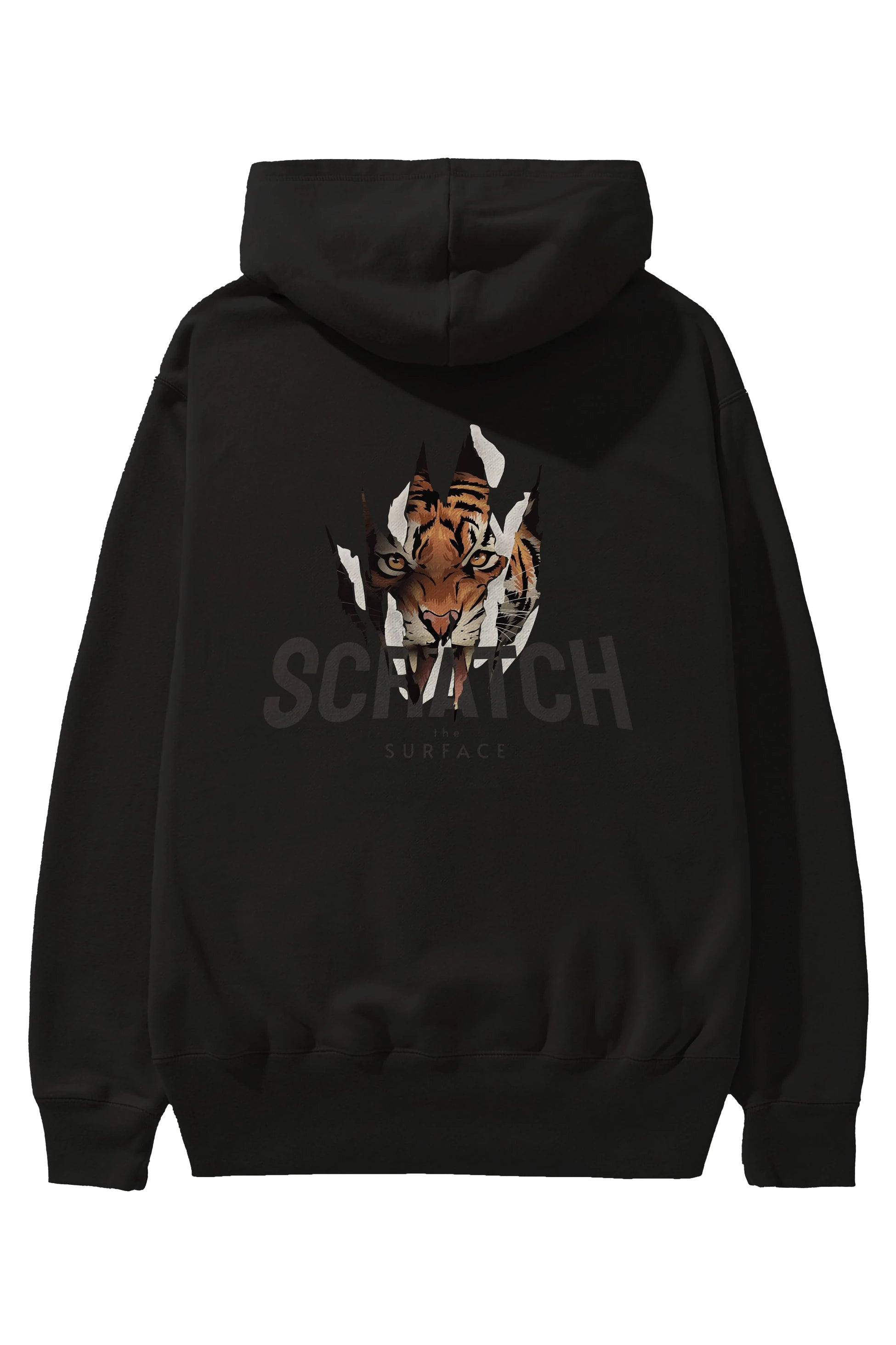 Teddy Bear Scratch Arka Baskılı Hoodie Oversize Kapüşonlu Sweatshirt Erkek Kadın Unisex